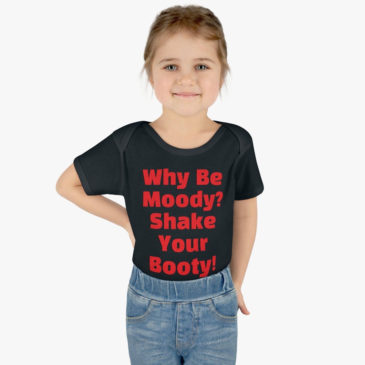 Why Be Moody? Shake Your Booty! Infant Baby Rib Bodysuit - Lizard Vigilante