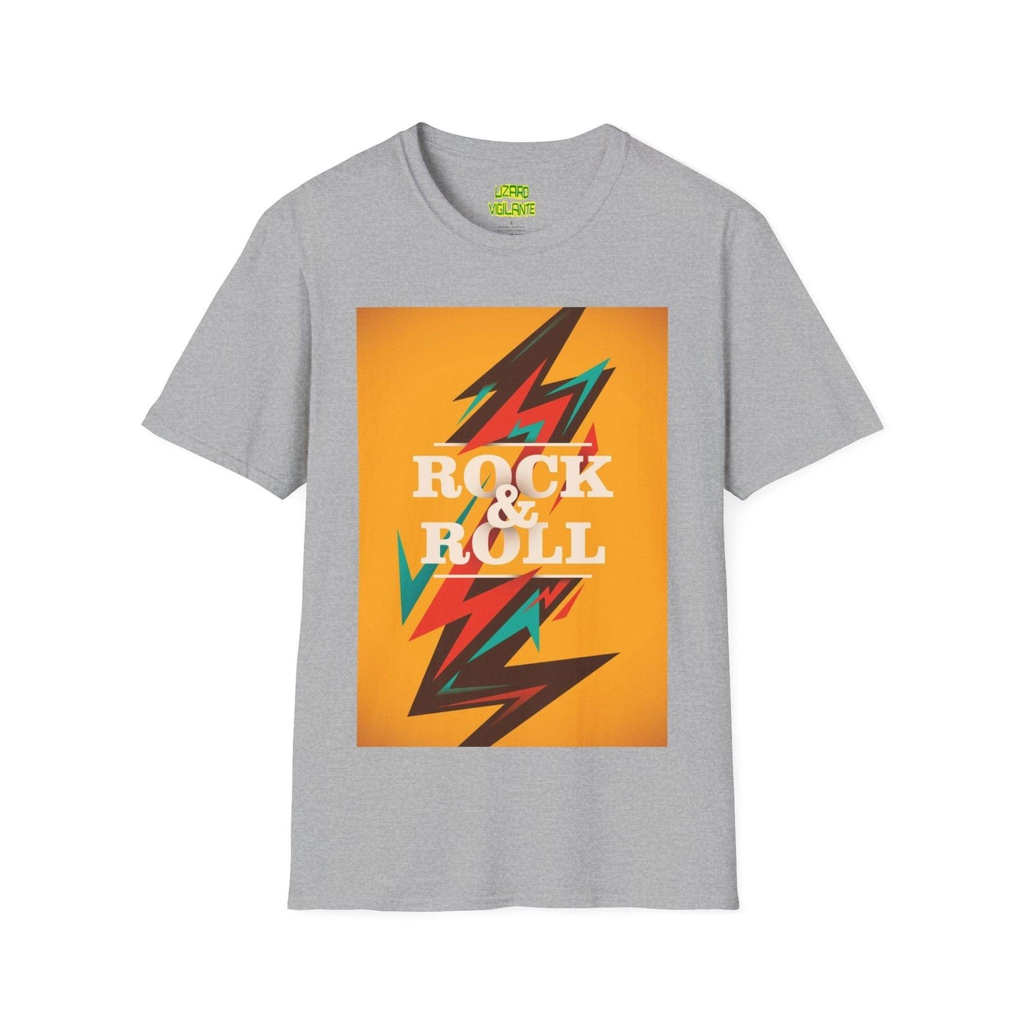 Rock & Roll Bolt Unisex Softstyle T-Shirt - Lizard Vigilante