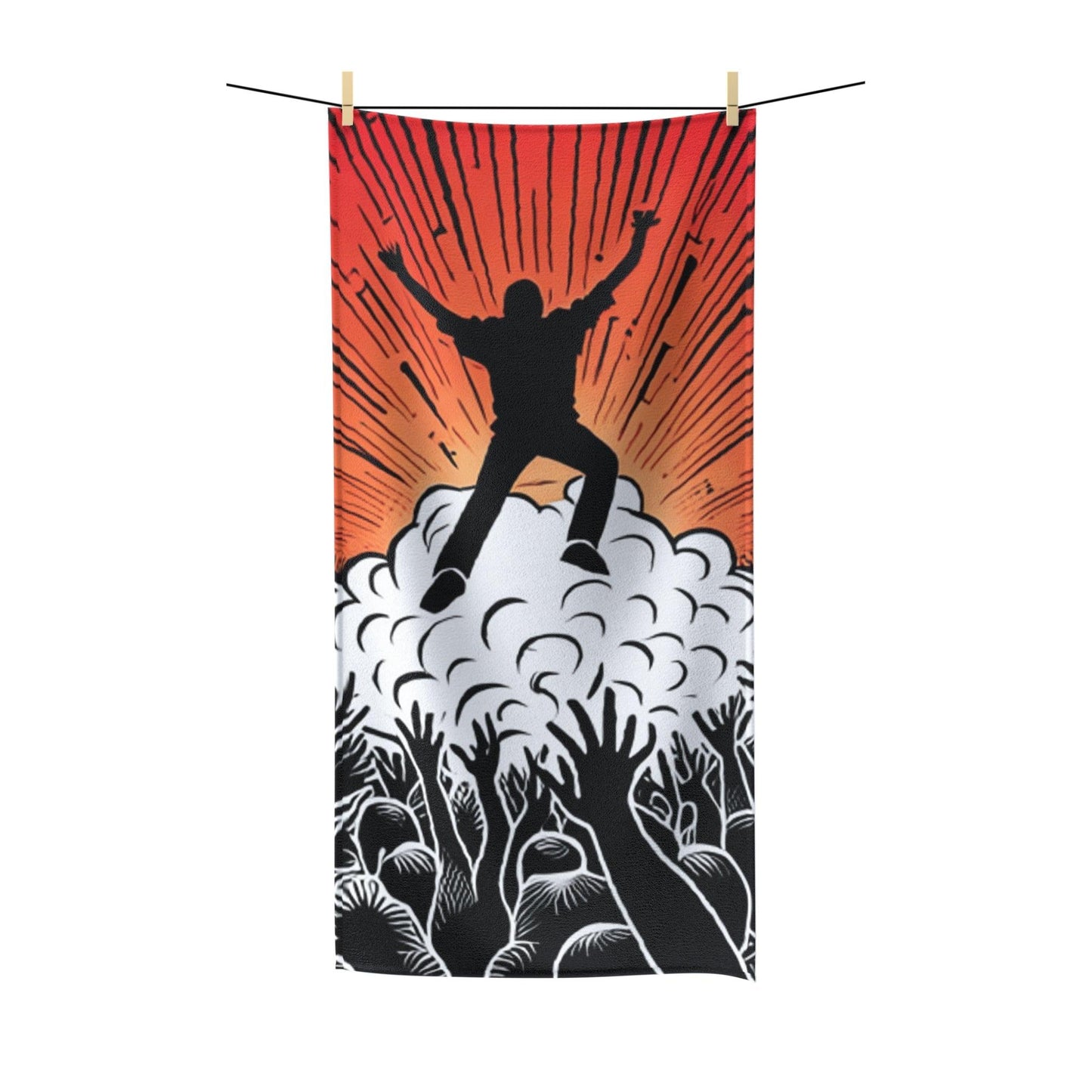 Metal Concert Polycotton Towel - Lizard Vigilante