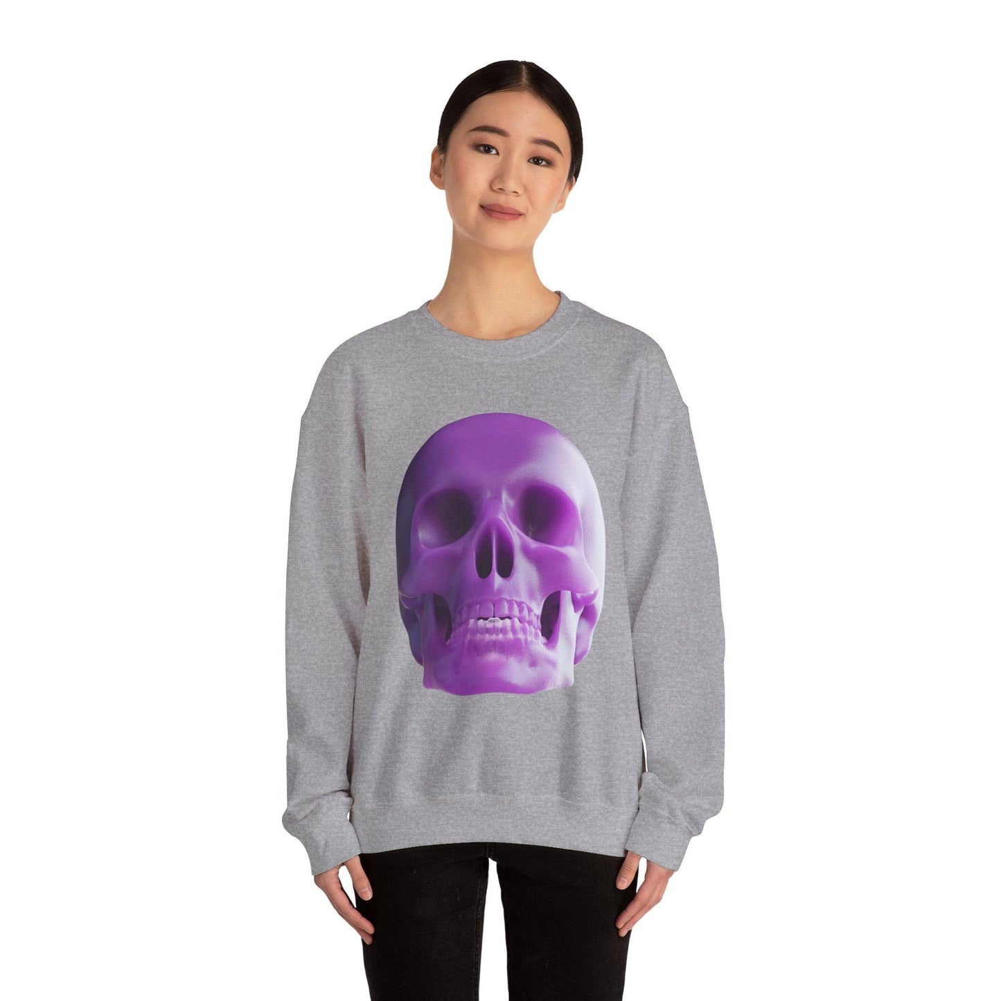 The Purple Skull of Glory Unisex Heavy Blend™ Crewneck Sweatshirt - Lizard Vigilante