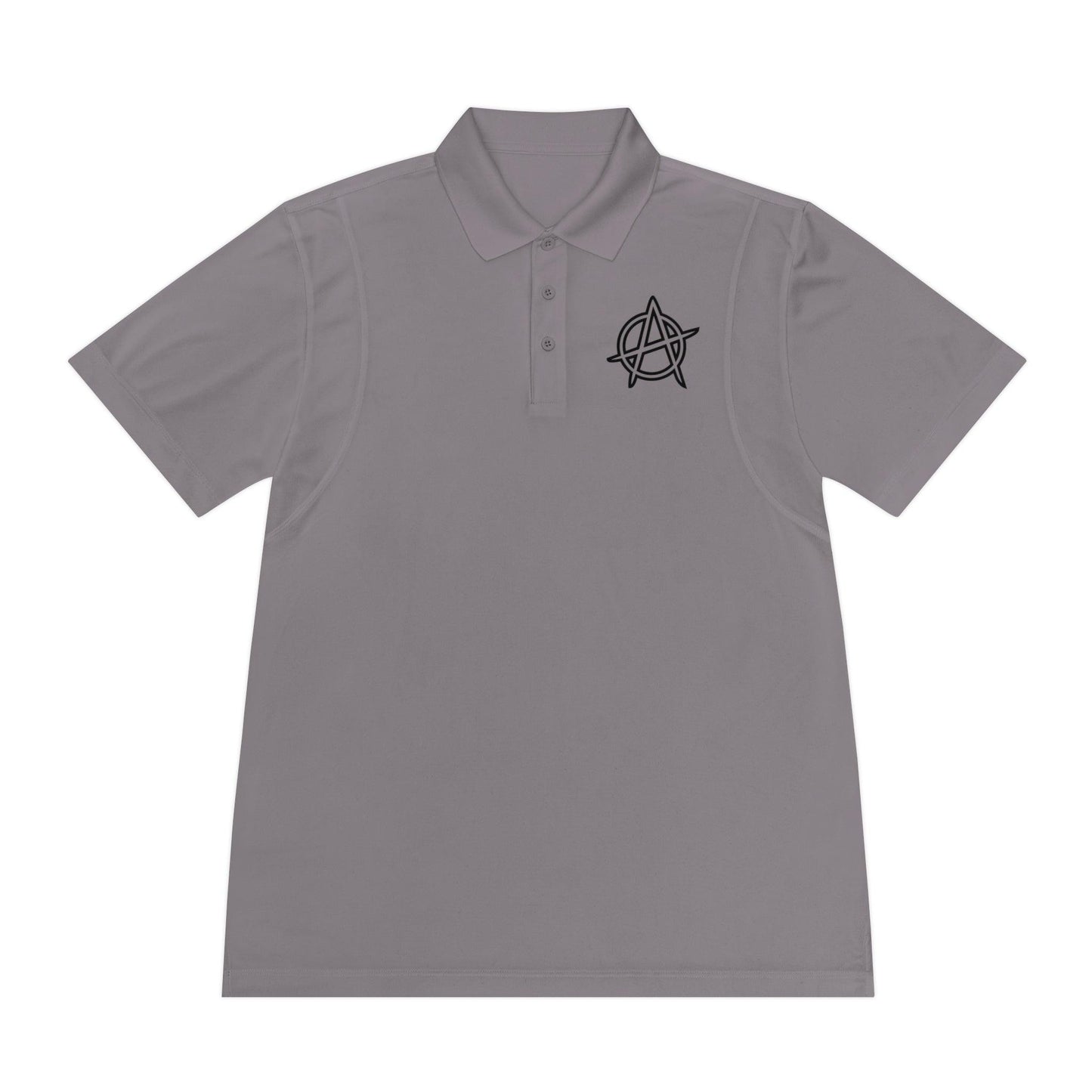 Men's Anarchy Symbol Sport Polo Shirt - Premium T-Shirt from Printify - Just $52.34! Shop now at Lizard Vigilante