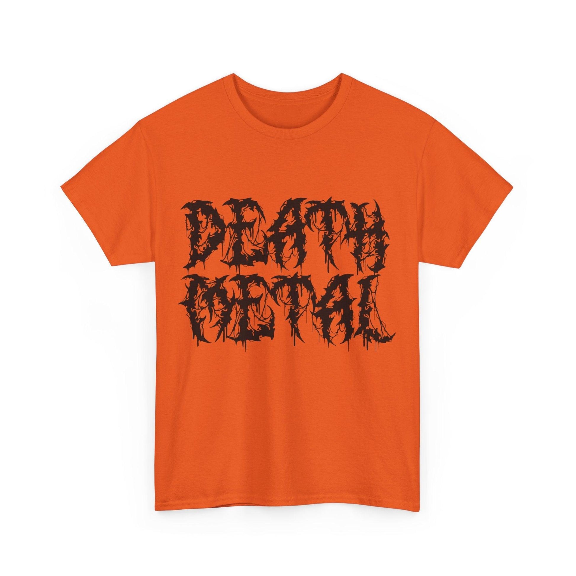 DEATH METAL Scary Lettering Unisex Heavy Cotton Tee - Lizard Vigilante