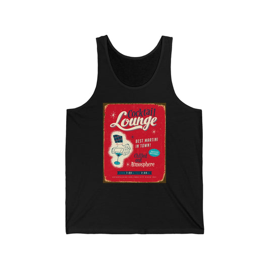 Cocktail Lounge Unisex Jersey Tank - Lizard Vigilante