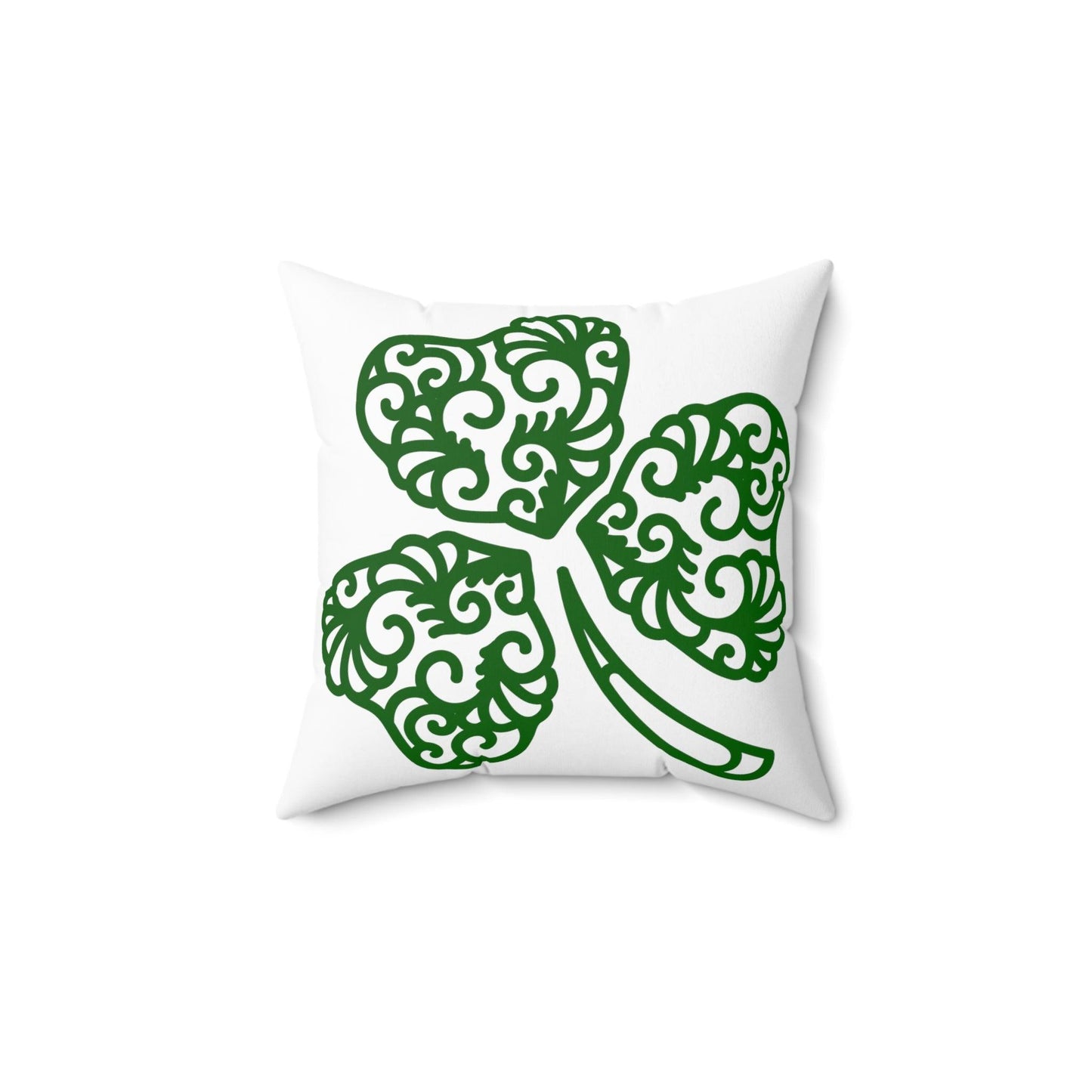 Irish Clover St. Patrick's Day Spun Polyester Square Pillow - Lizard Vigilante