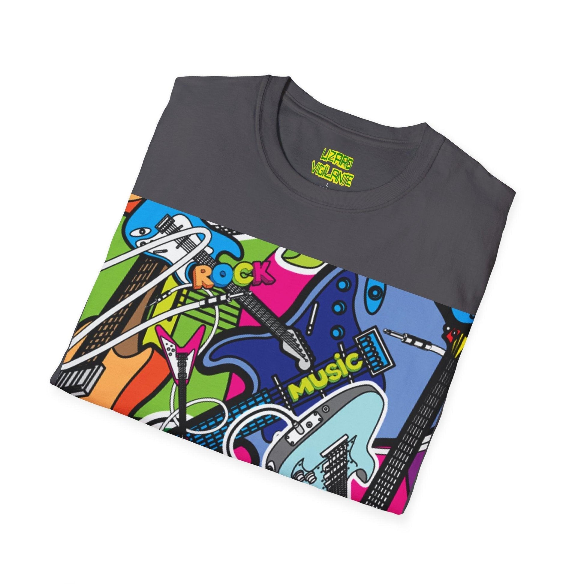 Rock Guitars Collage' Unisex Softstyle T-Shirt - Lizard Vigilante