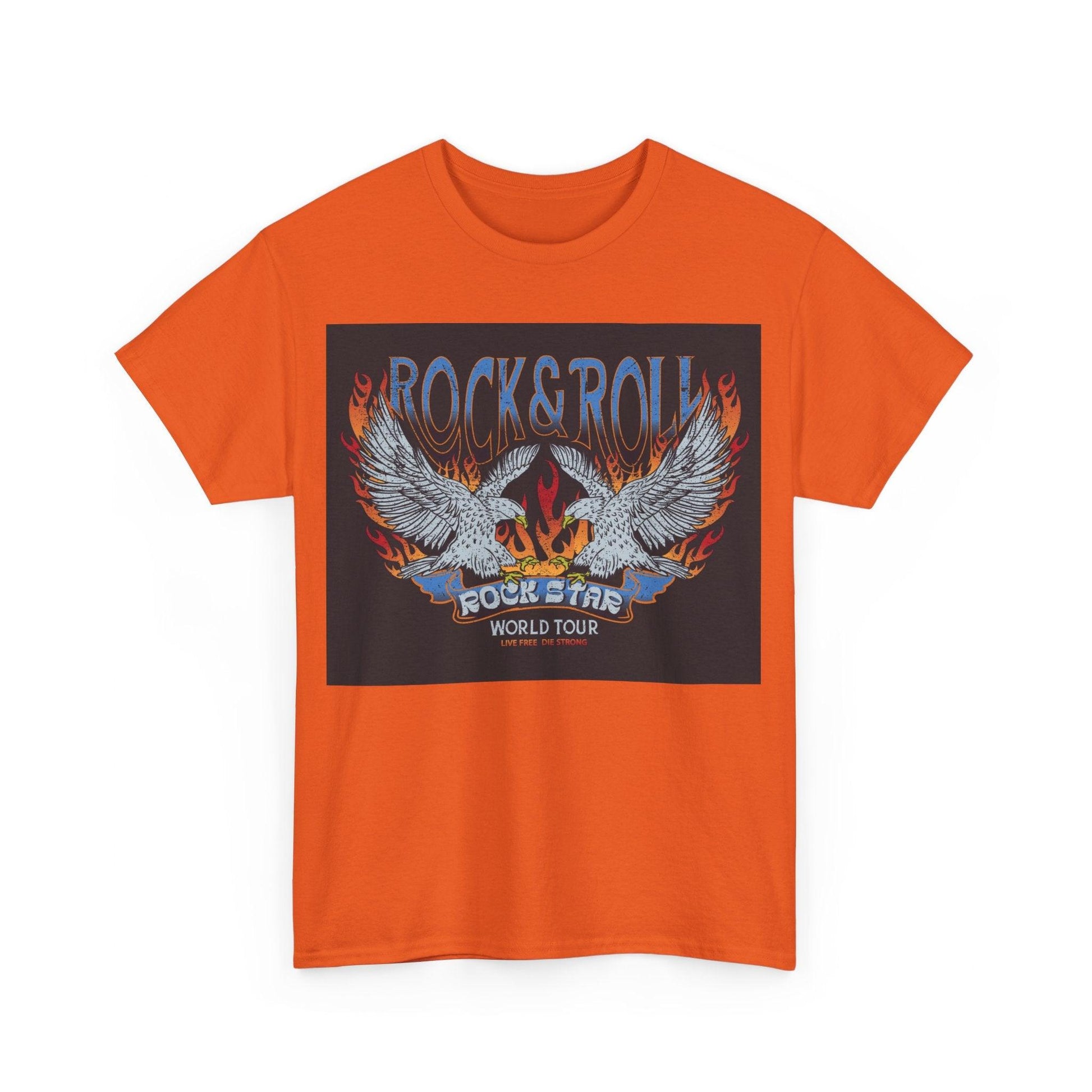 Rock & Roll Rock Star Unisex Heavy Cotton Tee - Premium T-Shirt from Printify - Just $24.06! Shop now at Lizard Vigilante