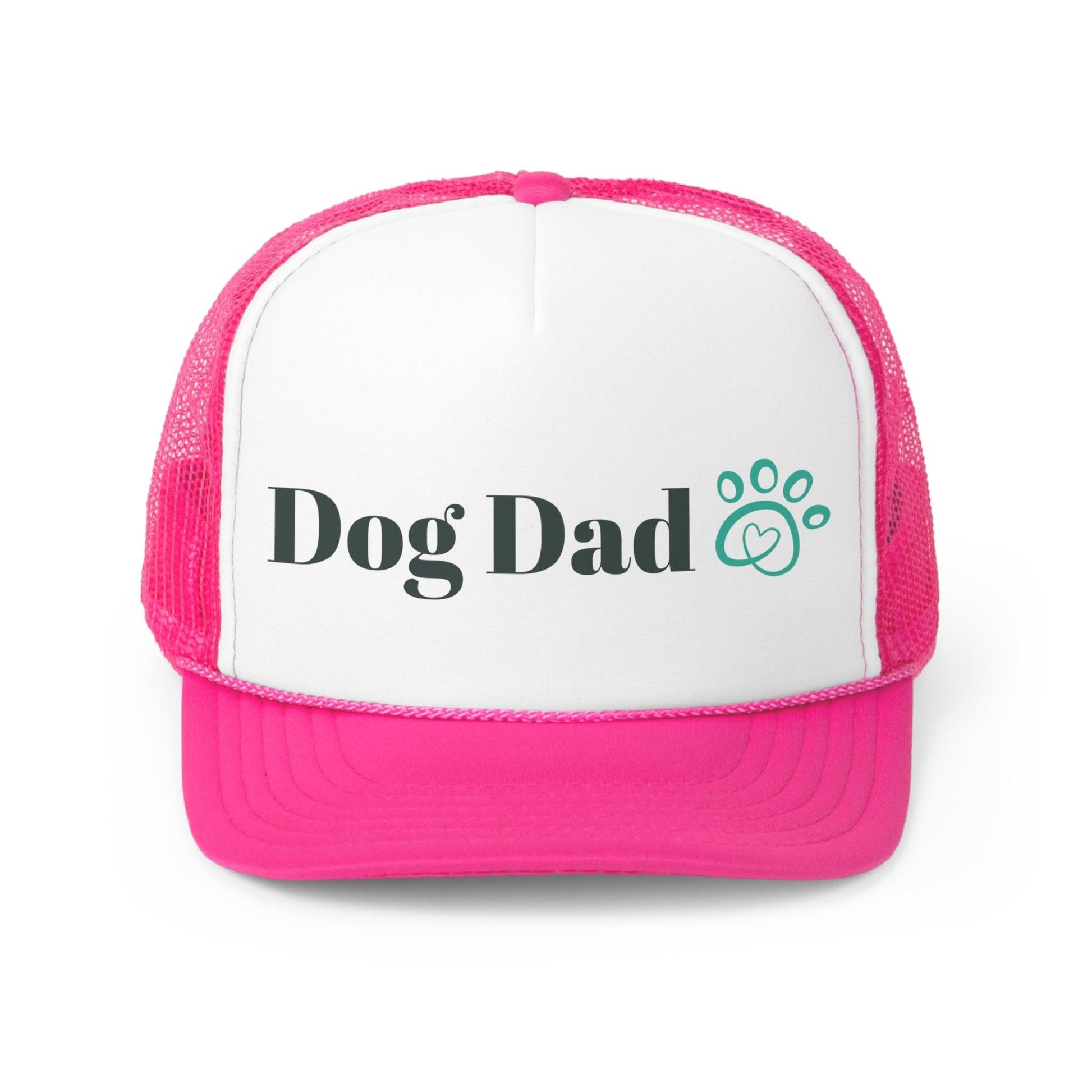 Dog Dad With a Puppy Paw Print Trucker Caps - Lizard Vigilante