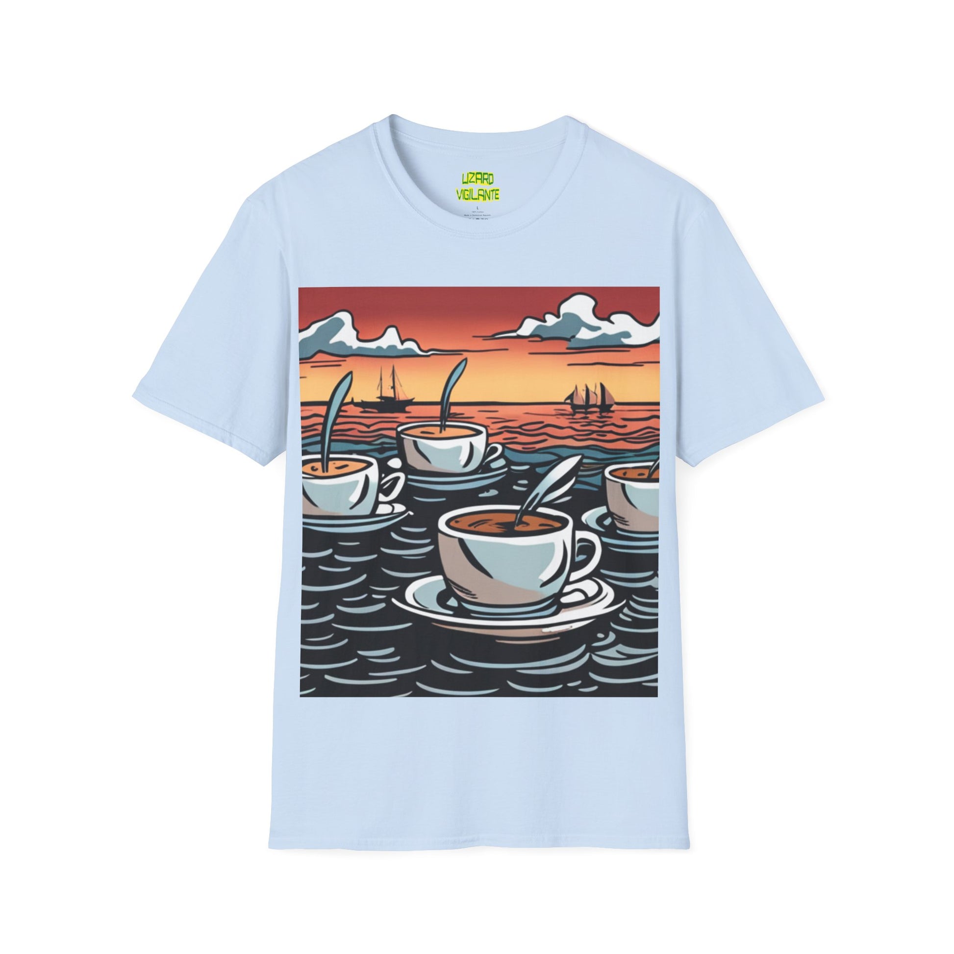 Coffee Boats Unisex Softstyle T-Shirt - Lizard Vigilante