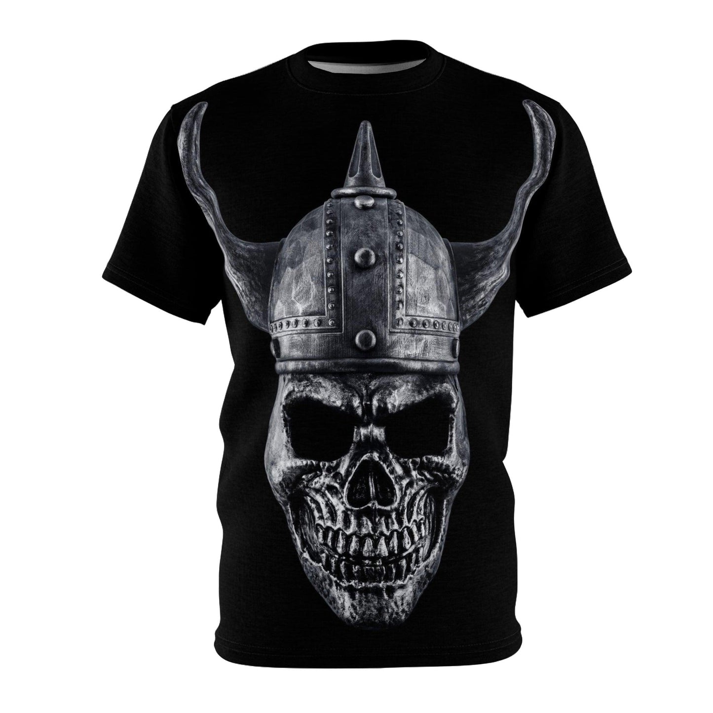 Skull Helmet Unisex Cut & Sew Tee (AOP) - Lizard Vigilante