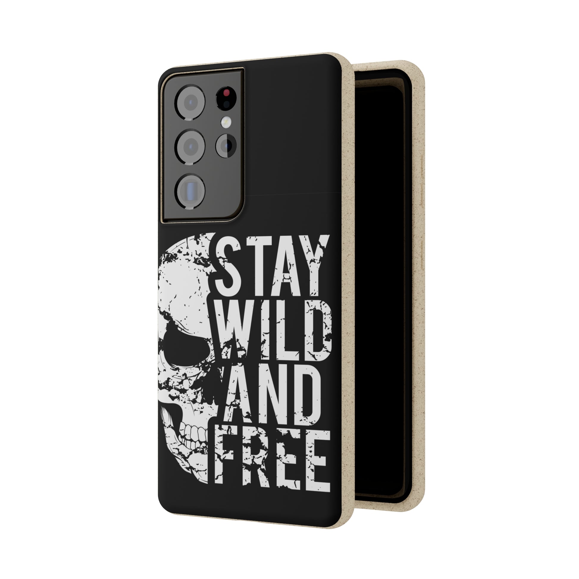 Stay Wild And Free Skull Biodegradable Cases - Lizard Vigilante