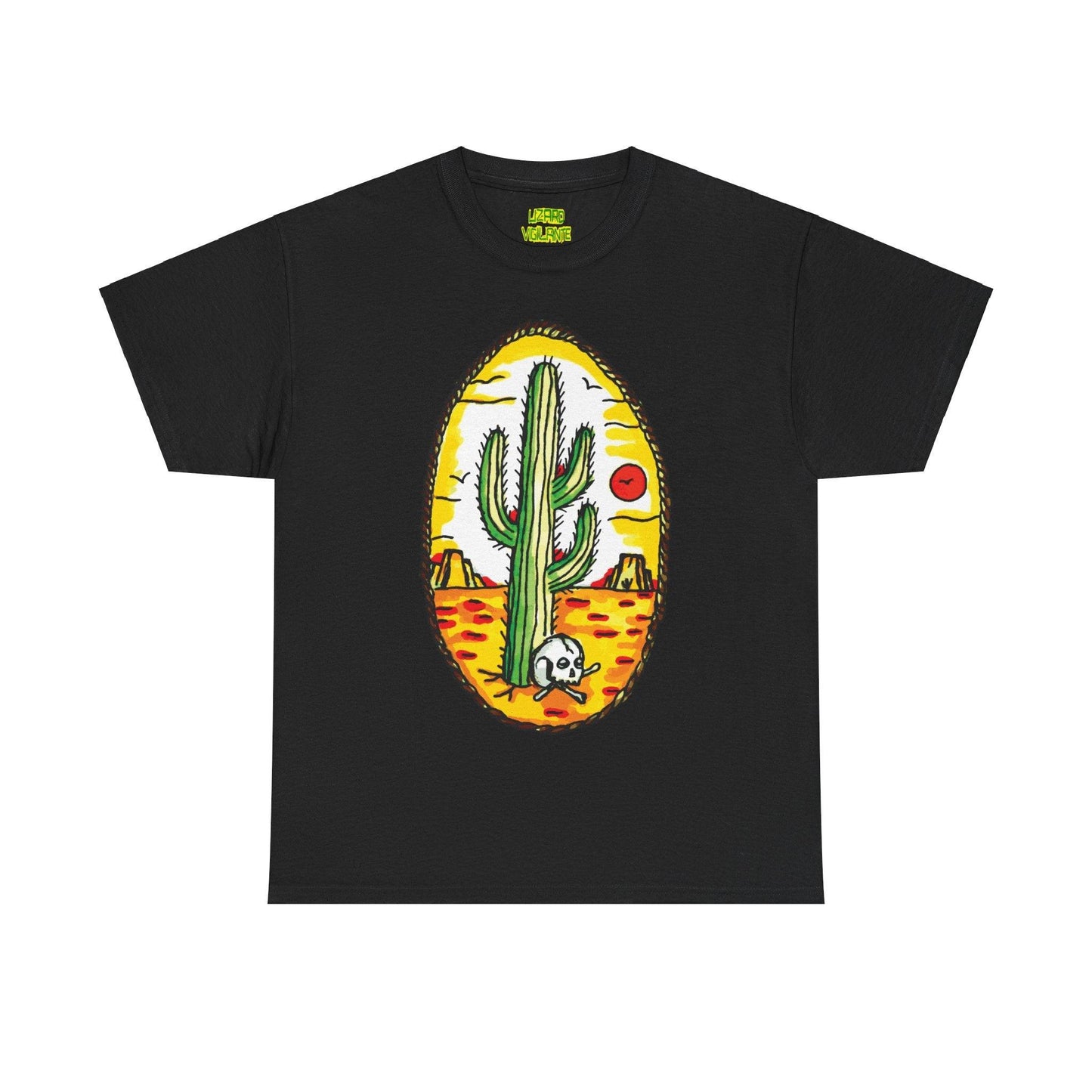 Cactus Skull Unisex Heavy Cotton Tee - Lizard Vigilante