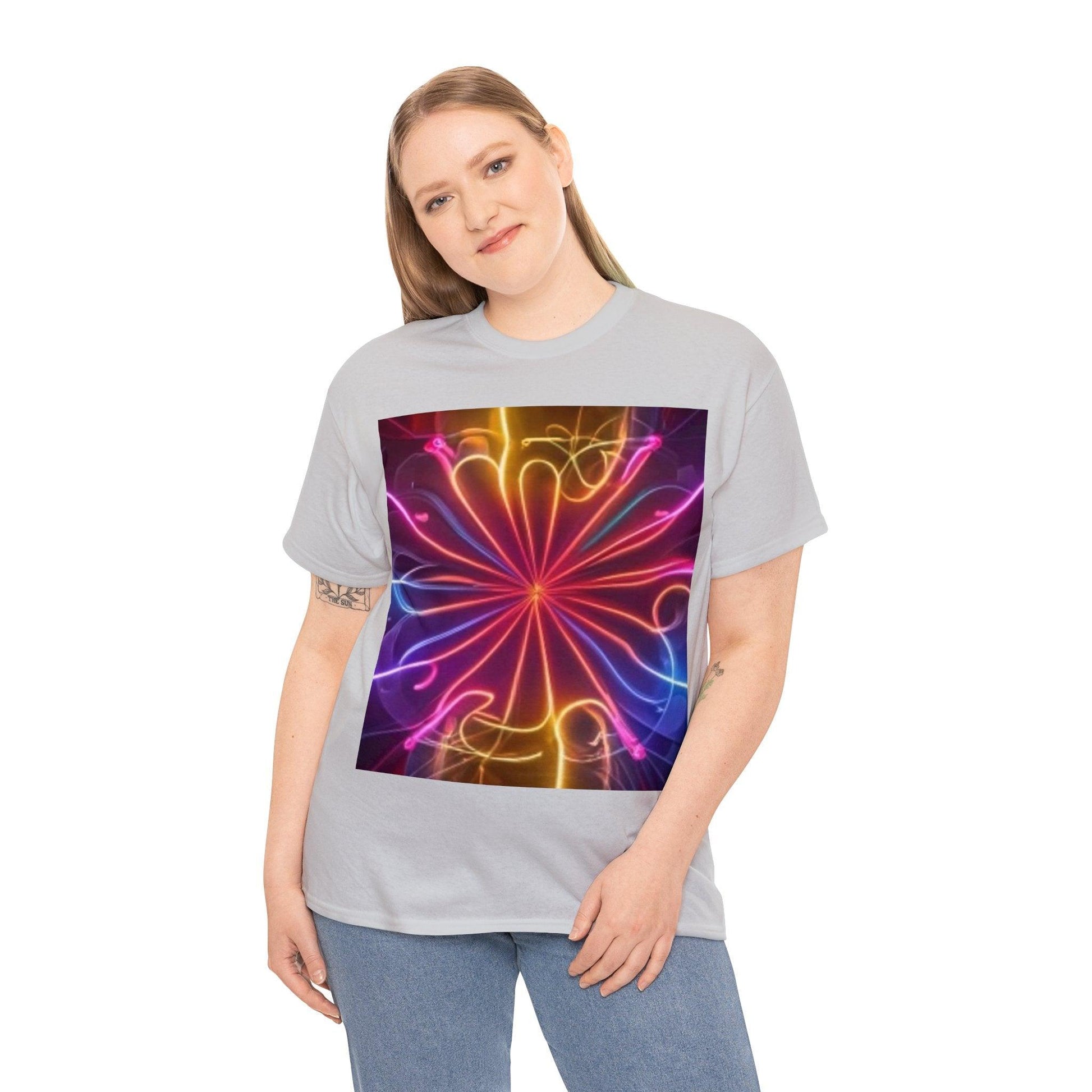 Neon Flower Unisex Heavy Cotton Tee - Lizard Vigilante