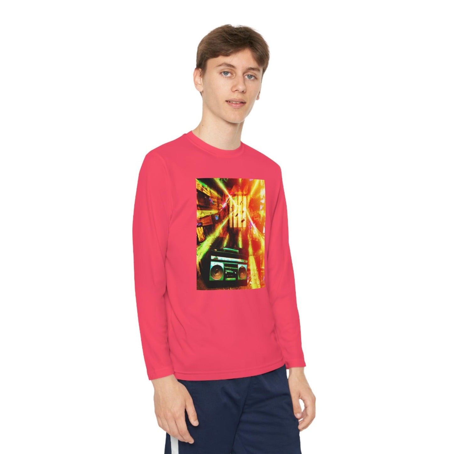 Prison BoomBox Light Burst Youth Long Sleeve Competitor Tee - Lizard Vigilante