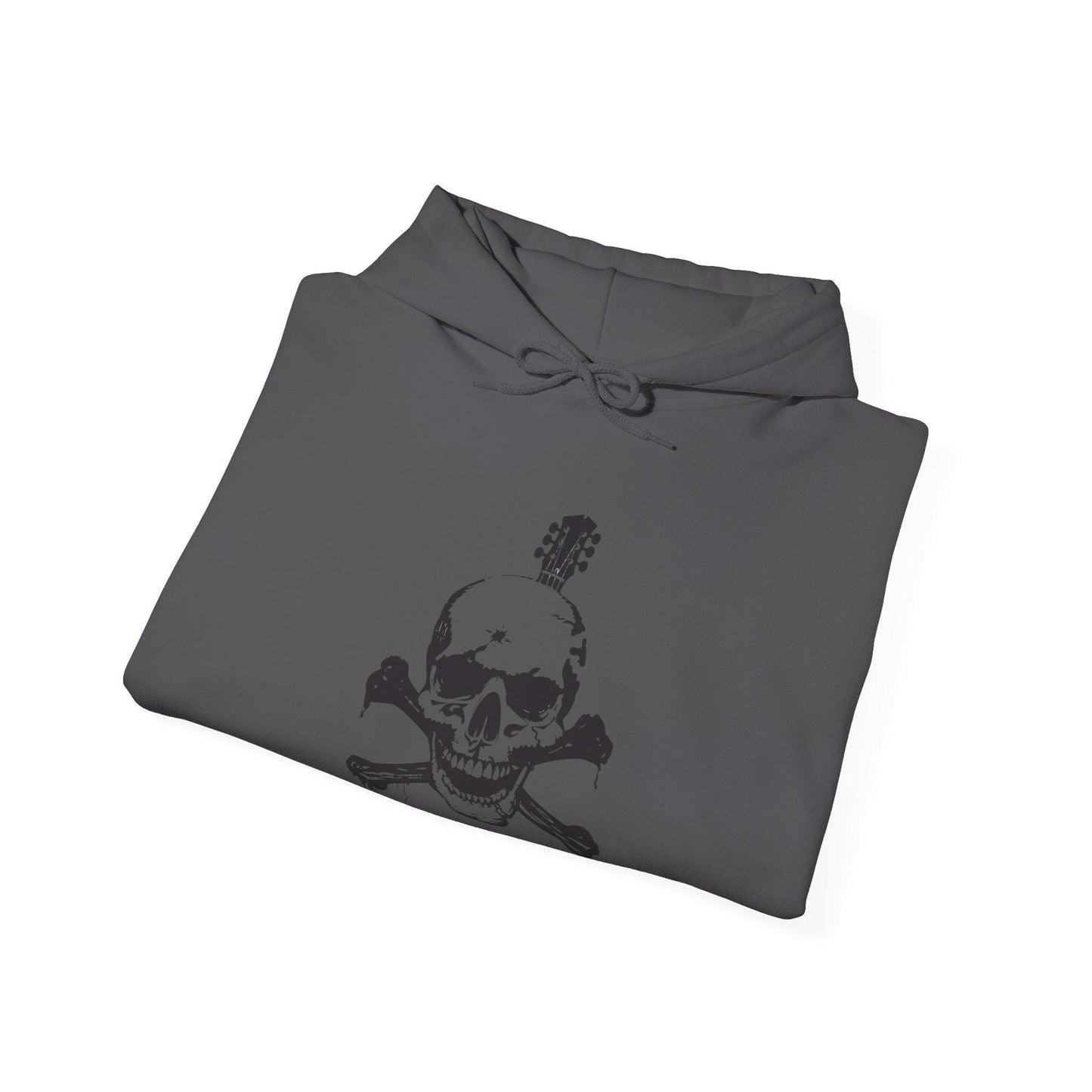 Guitar Skull Cross Bones Unisex Heavy Blend™ Hooded Sweatshirt - Premium Hoodie from Printify - Just $39.34! Shop now at Lizard Vigilante