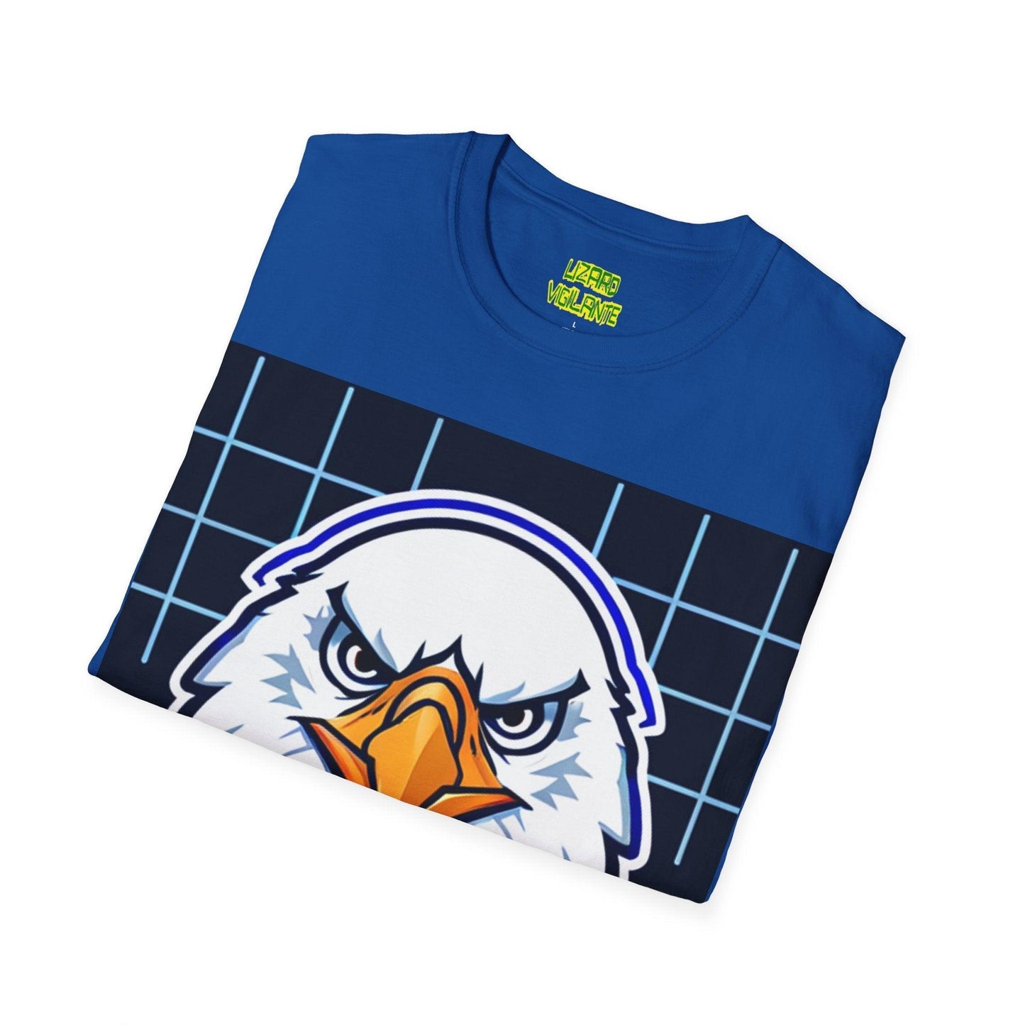 Bald Eagle Grid Graphic Unisex Softstyle T-Shirt - Lizard Vigilante