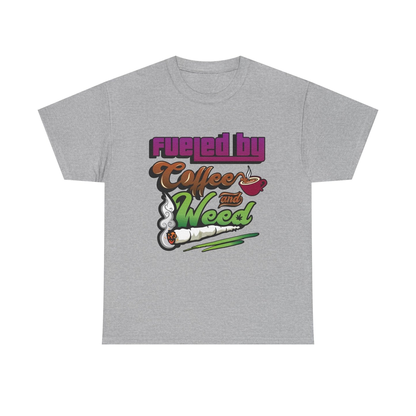 Fueled by Coffee and Weed Unisex Heavy Cotton Tee