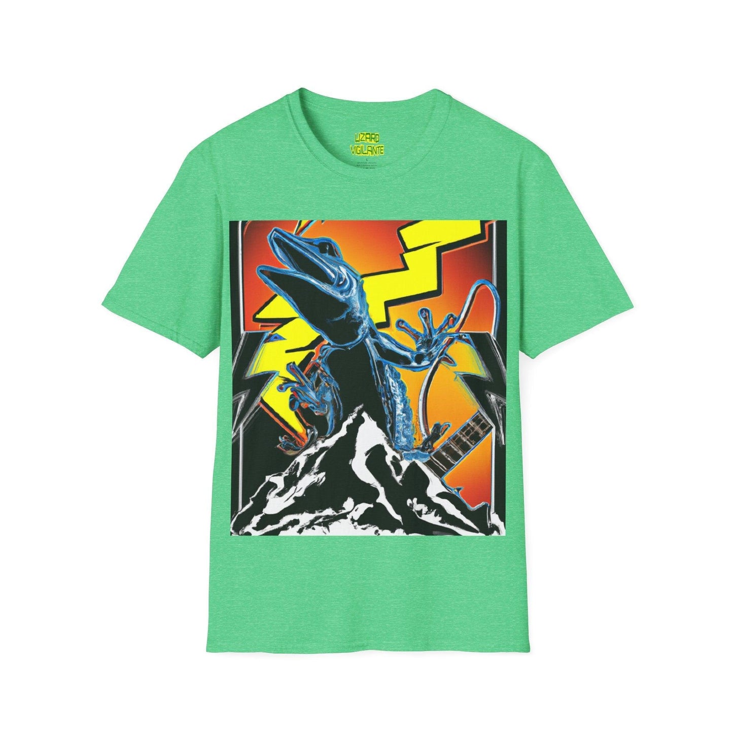 Lizard Lightning Graphical Unisex Softstyle T-Shirt - Lizard Vigilante