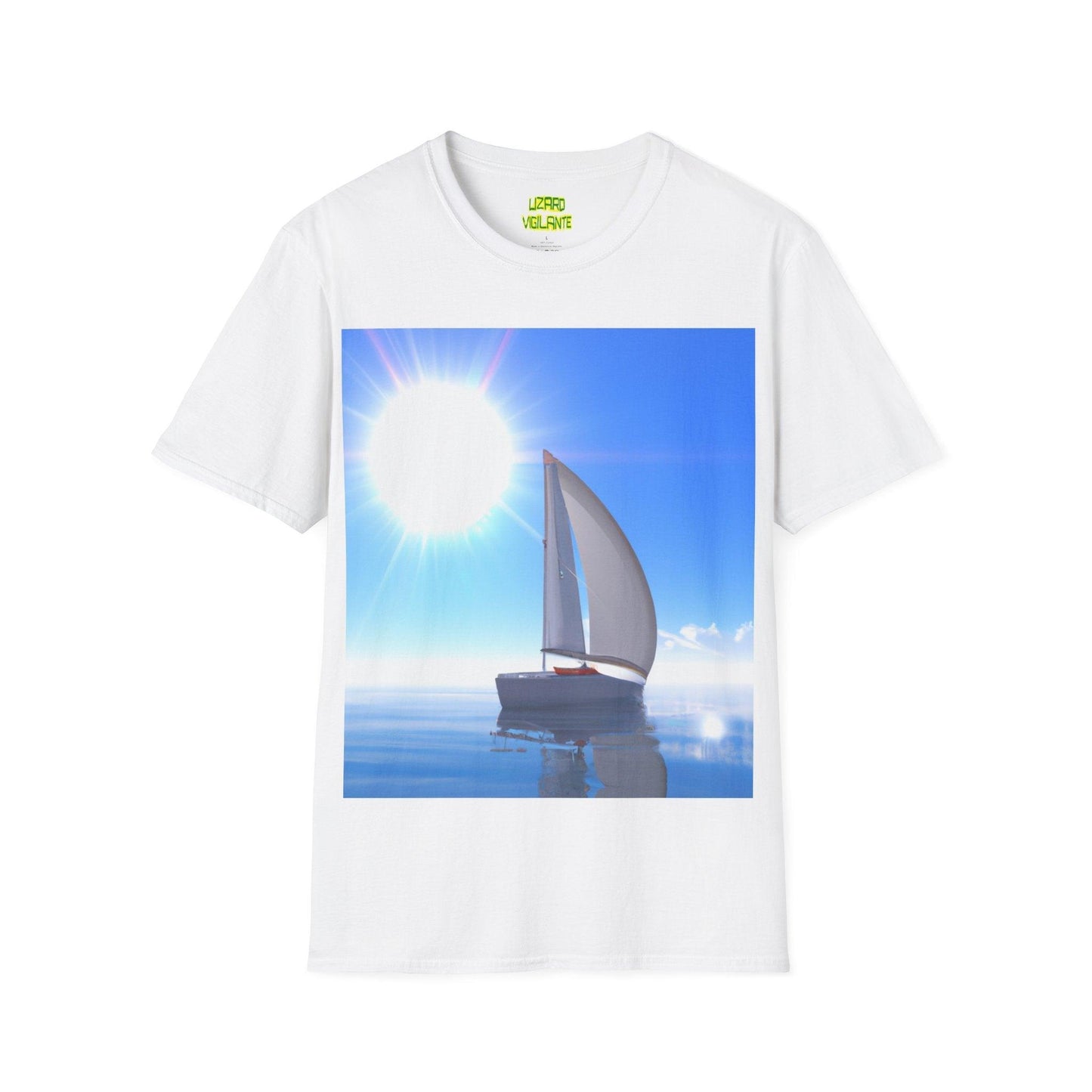 Sailing Boat Horiz Unisex Softstyle T-Shirt - Lizard Vigilante