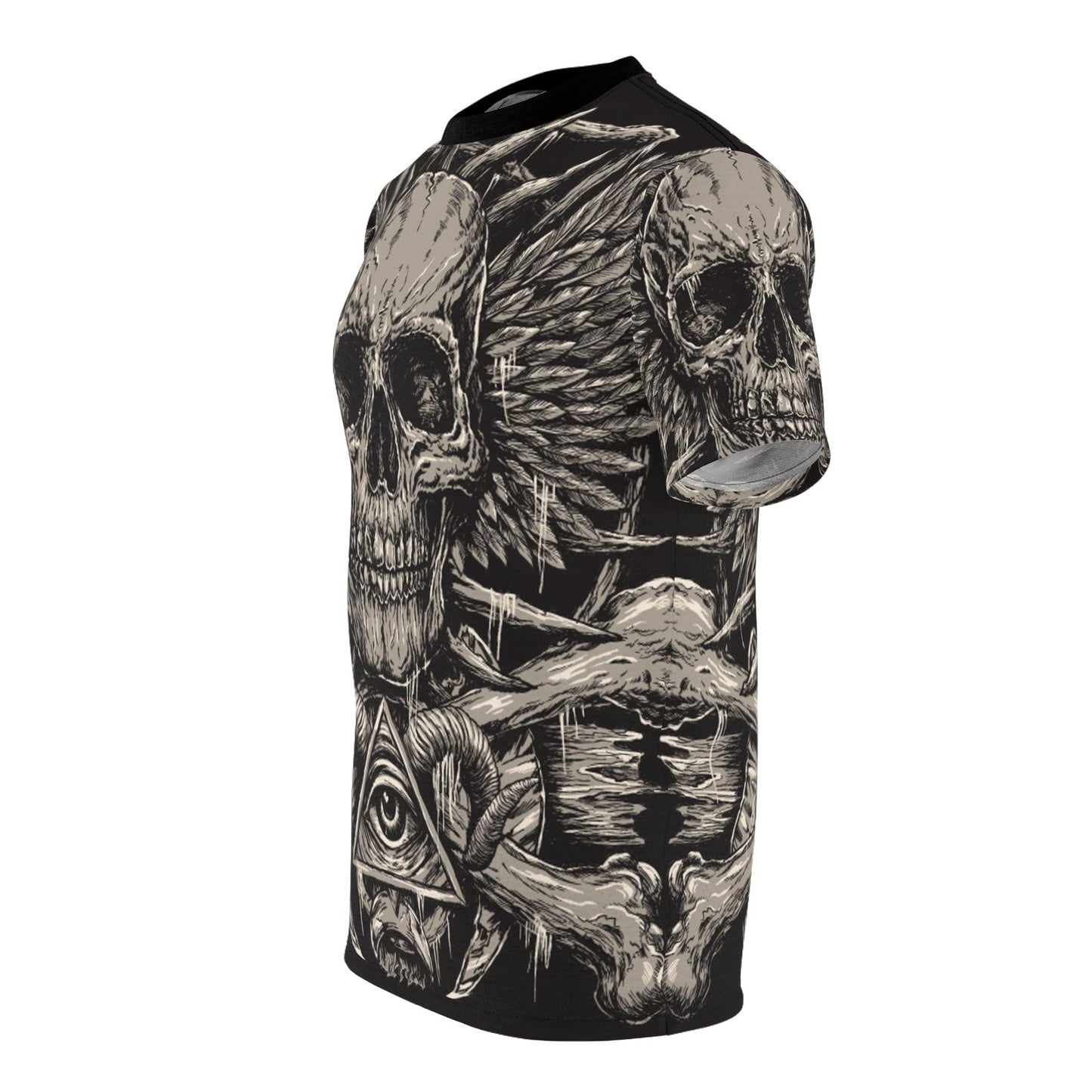 Gothic Skull Unisex Cut & Sew Tee (AOP) - Lizard Vigilante