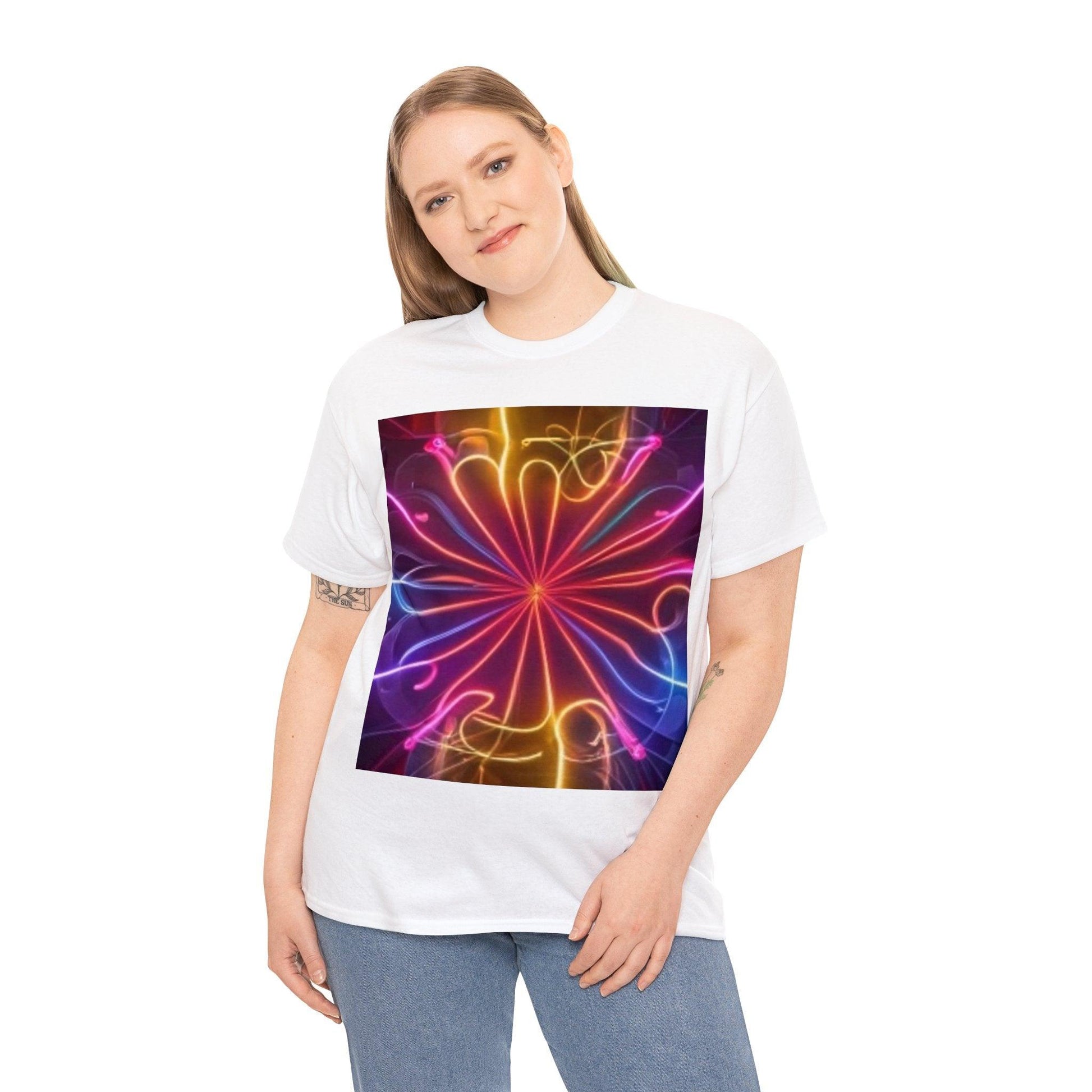 Neon Flower Unisex Heavy Cotton Tee - Lizard Vigilante