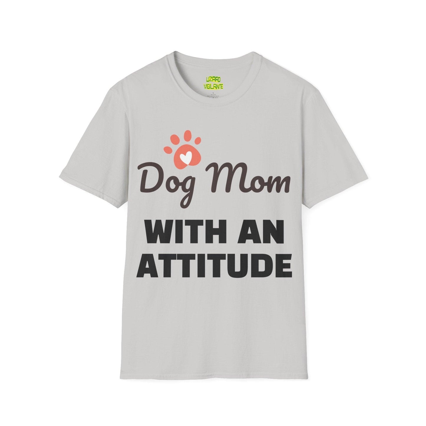 Dog Mom WITH AN ATTITUDE Unisex Softstyle T-Shirt - Lizard Vigilante