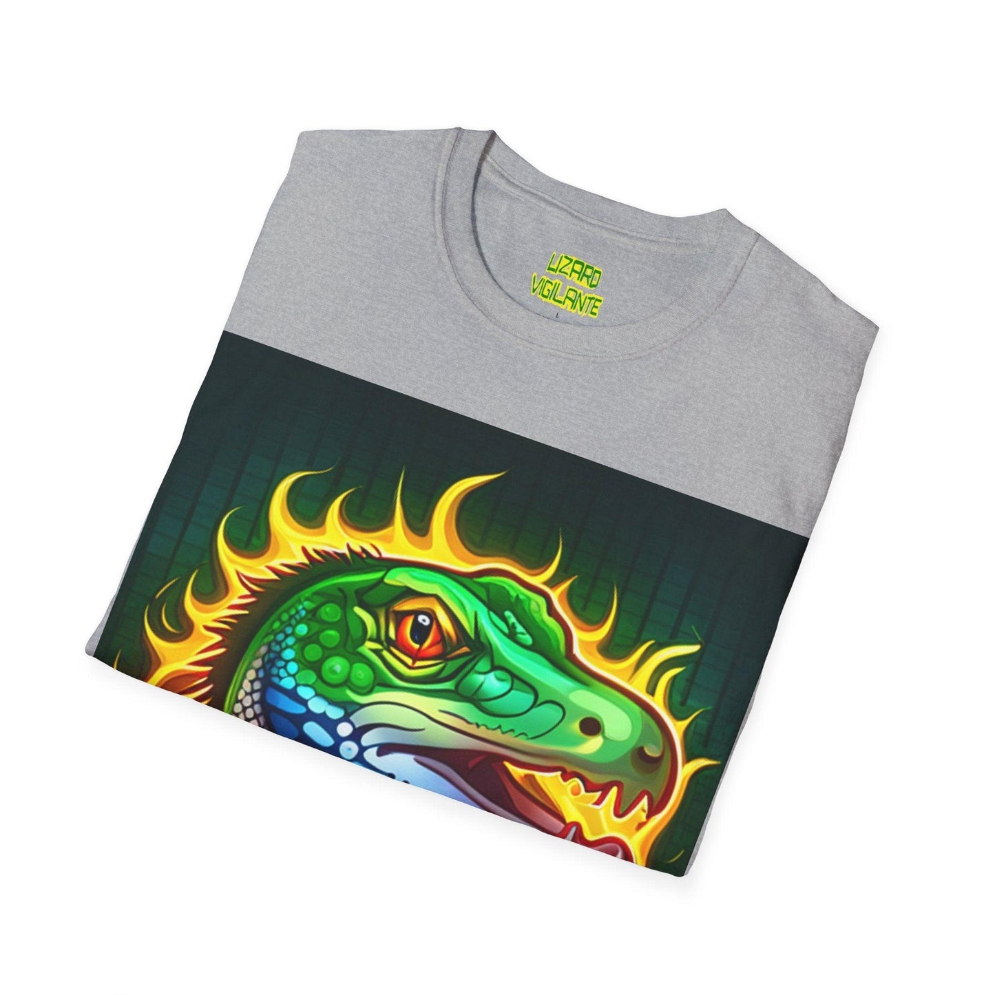 Fire Lizard Unisex Softstyle T-Shirt - Lizard Vigilante