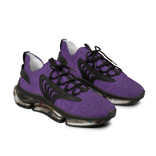 Faux Purple Silk Men's Mesh Sneakers - Lizard Vigilante