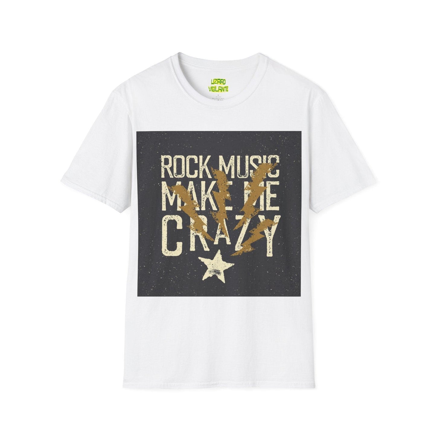 Rock Music Make Me Crazy Unisex Softstyle T-Shirt - Lizard Vigilante