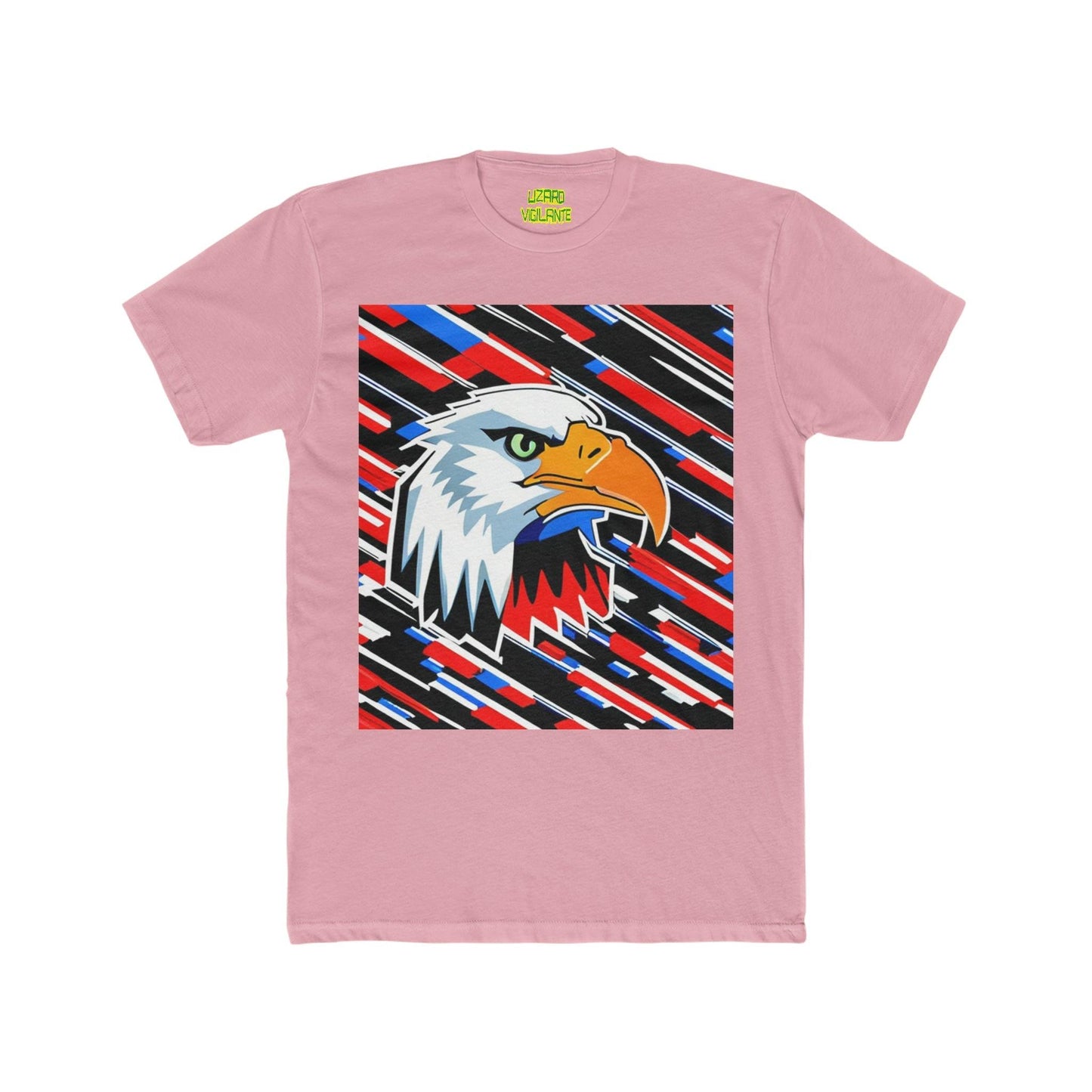 Bald Eagle Graphic Men's Cotton Crew Tee - Lizard Vigilante