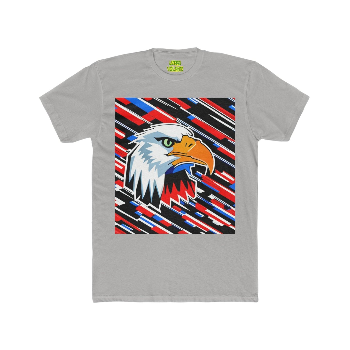 Bald Eagle Graphic Men's Cotton Crew Tee - Lizard Vigilante