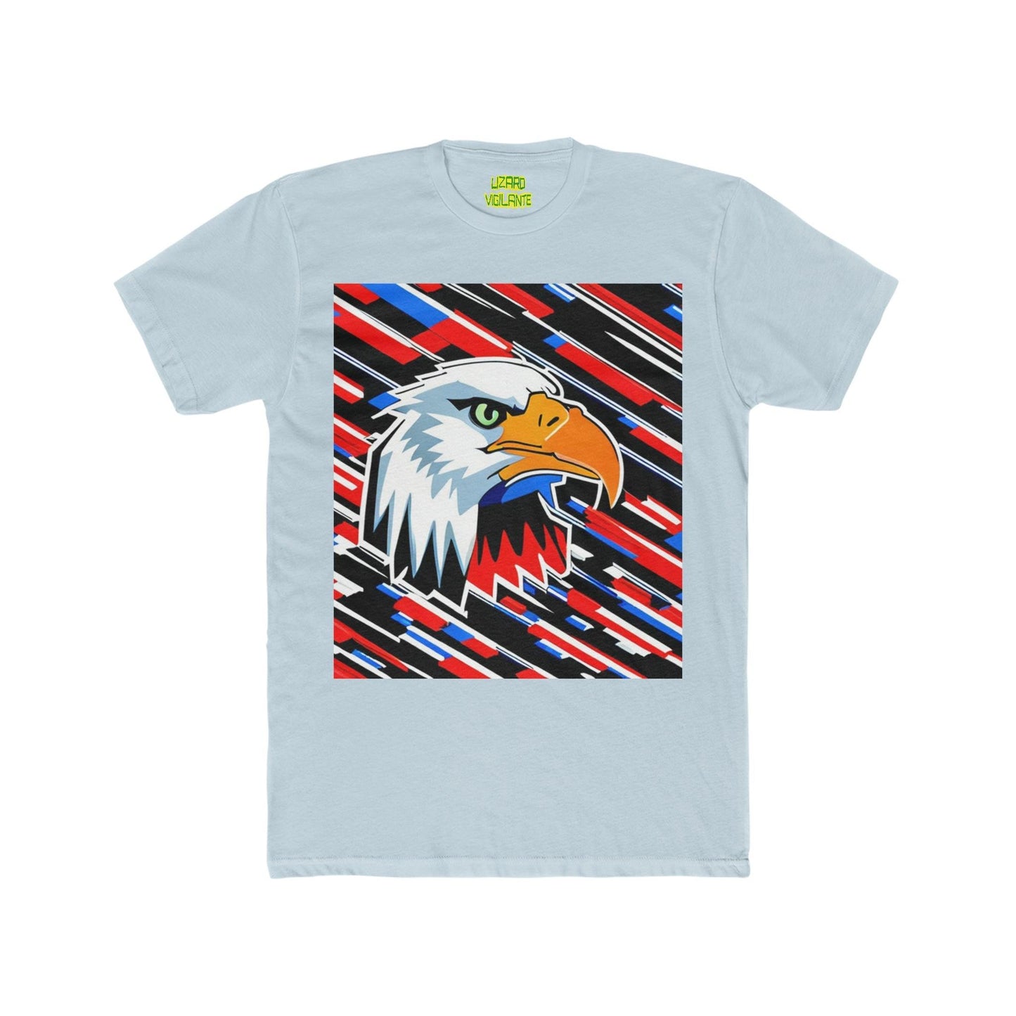 Bald Eagle Graphic Men's Cotton Crew Tee - Lizard Vigilante