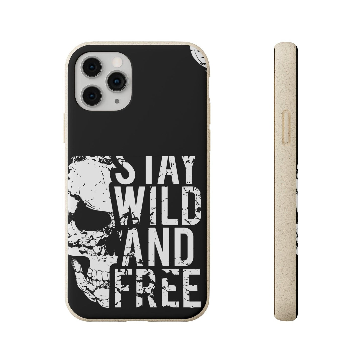 Stay Wild And Free Skull Biodegradable Cases - Lizard Vigilante