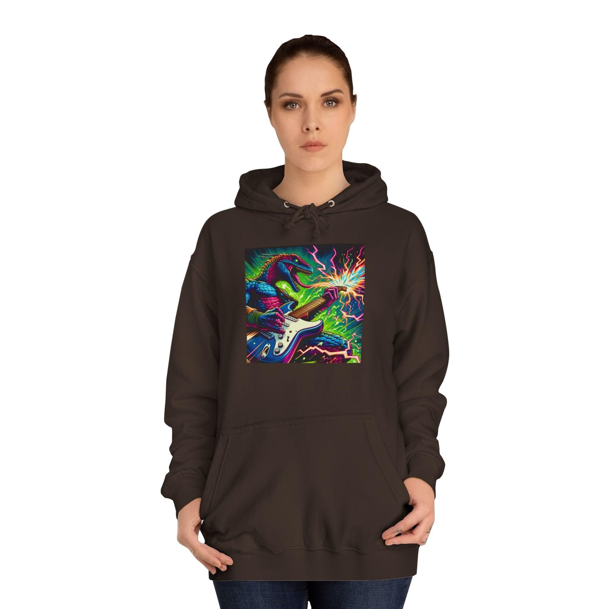 Lizard RockStar Unisex College Hoodie - Premium Hoodie from Printify - Just $54.16! Shop now at Lizard Vigilante