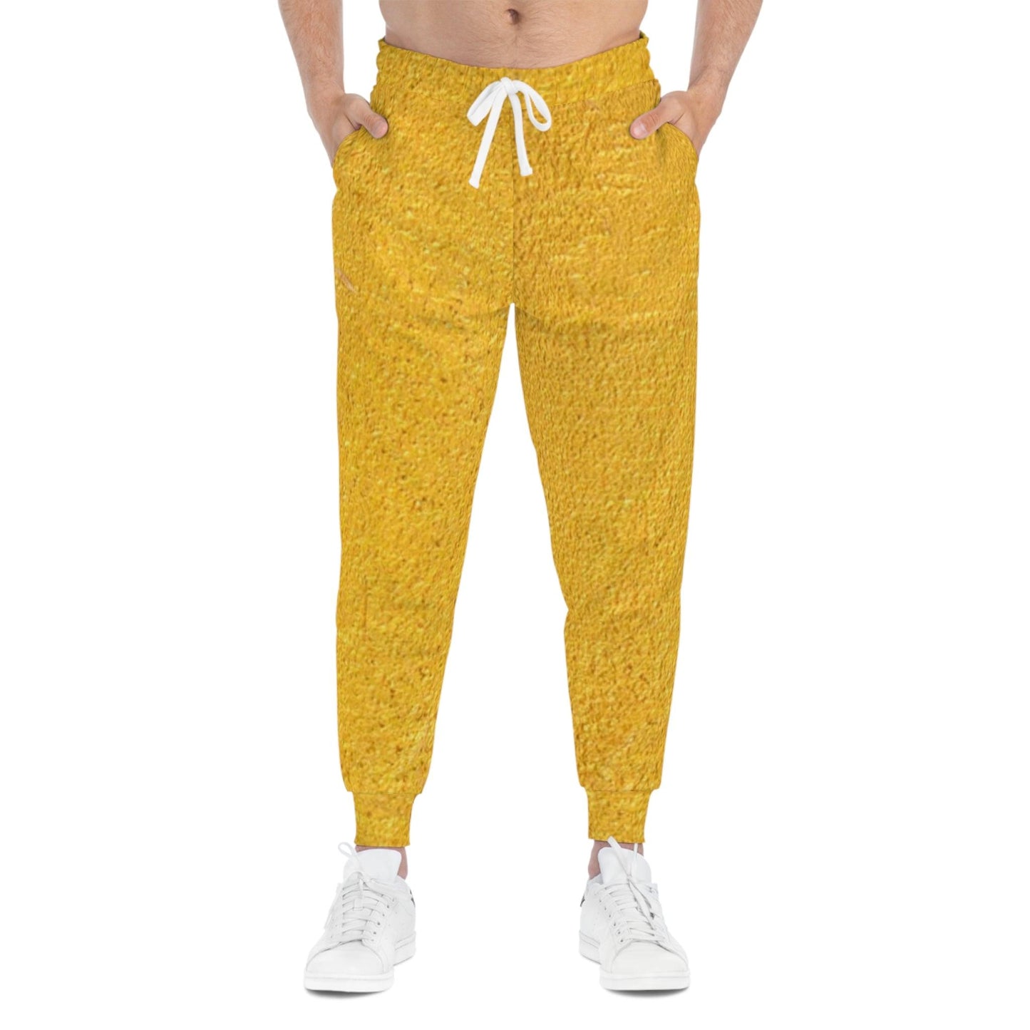 Faux Gold Cloth Athletic Joggers - Lizard Vigilante