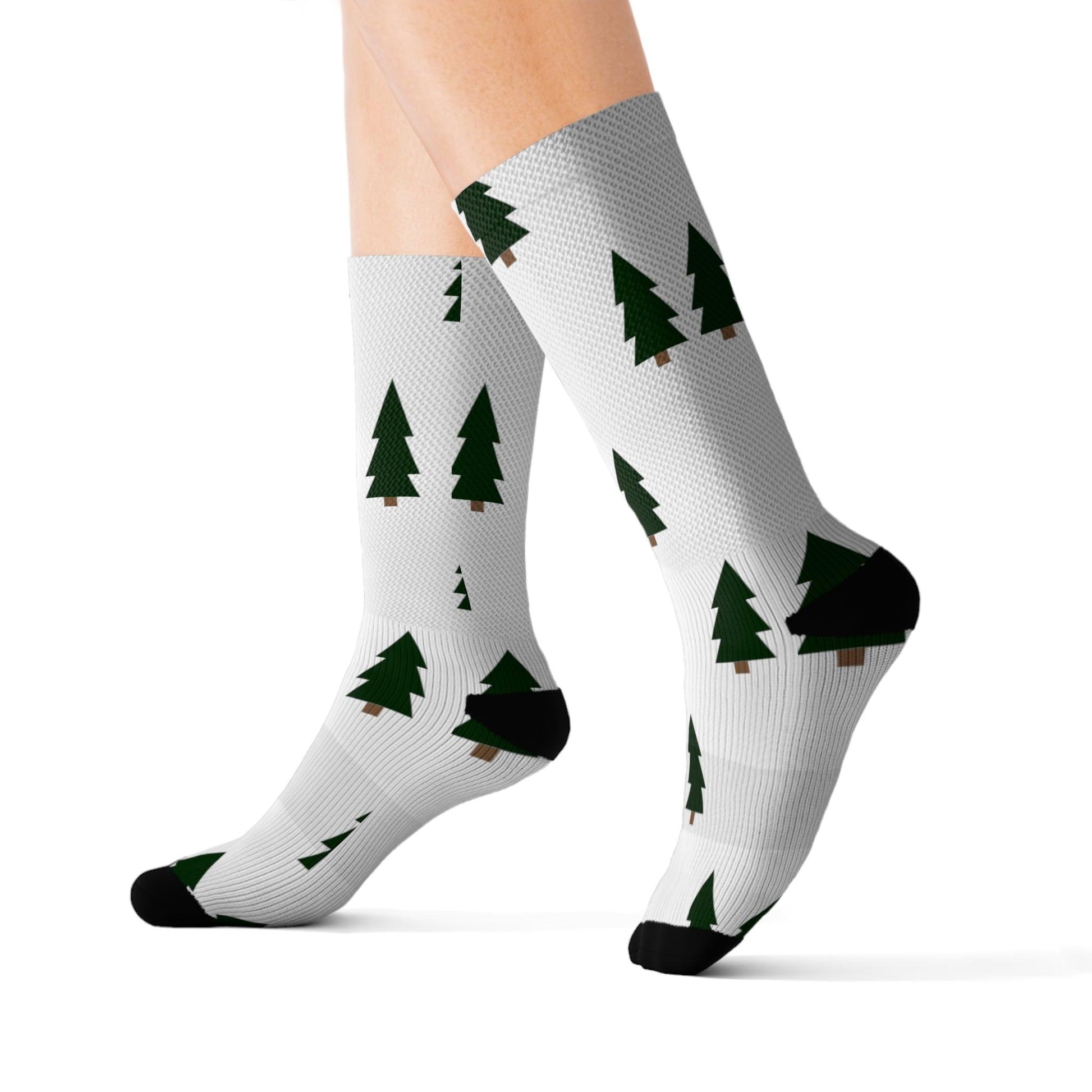 Christmas Trees Sublimation Socks - Lizard Vigilante