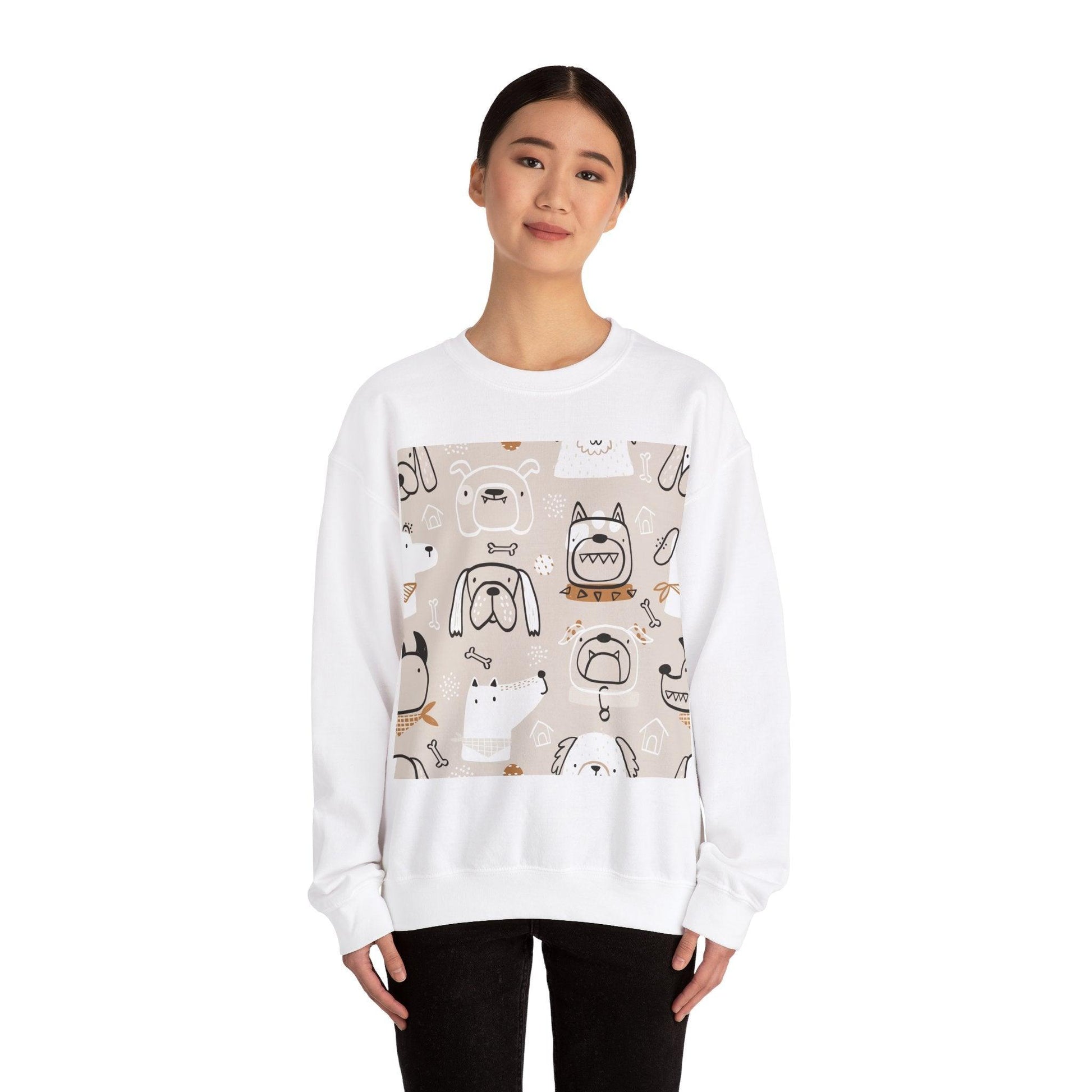 Illustrated Doggers 2 Unisex Heavy Blend™ Crewneck Sweatshirt - Premium Sweatshirt from Printify - Just $35.64! Shop now at Lizard Vigilante