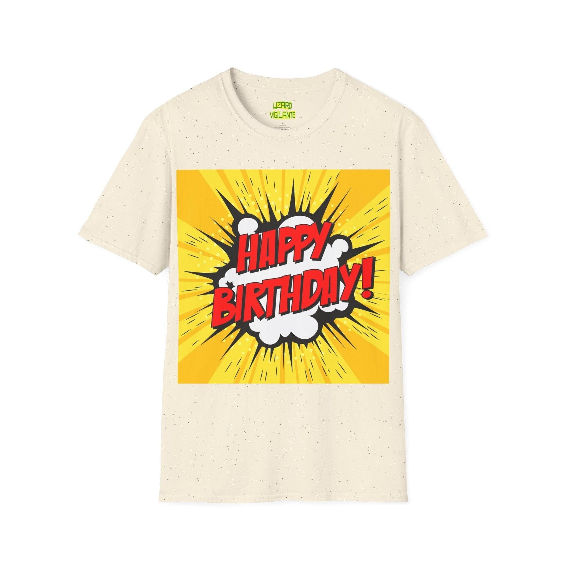 HAPPY BIRTHDAY Unisex Softstyle T-Shirt - Lizard Vigilante