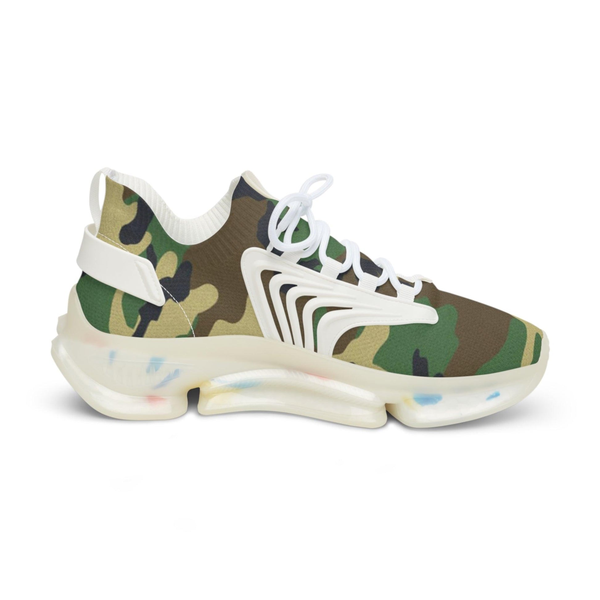 Green Camouflage Men's Mesh Sneakers - Lizard Vigilante