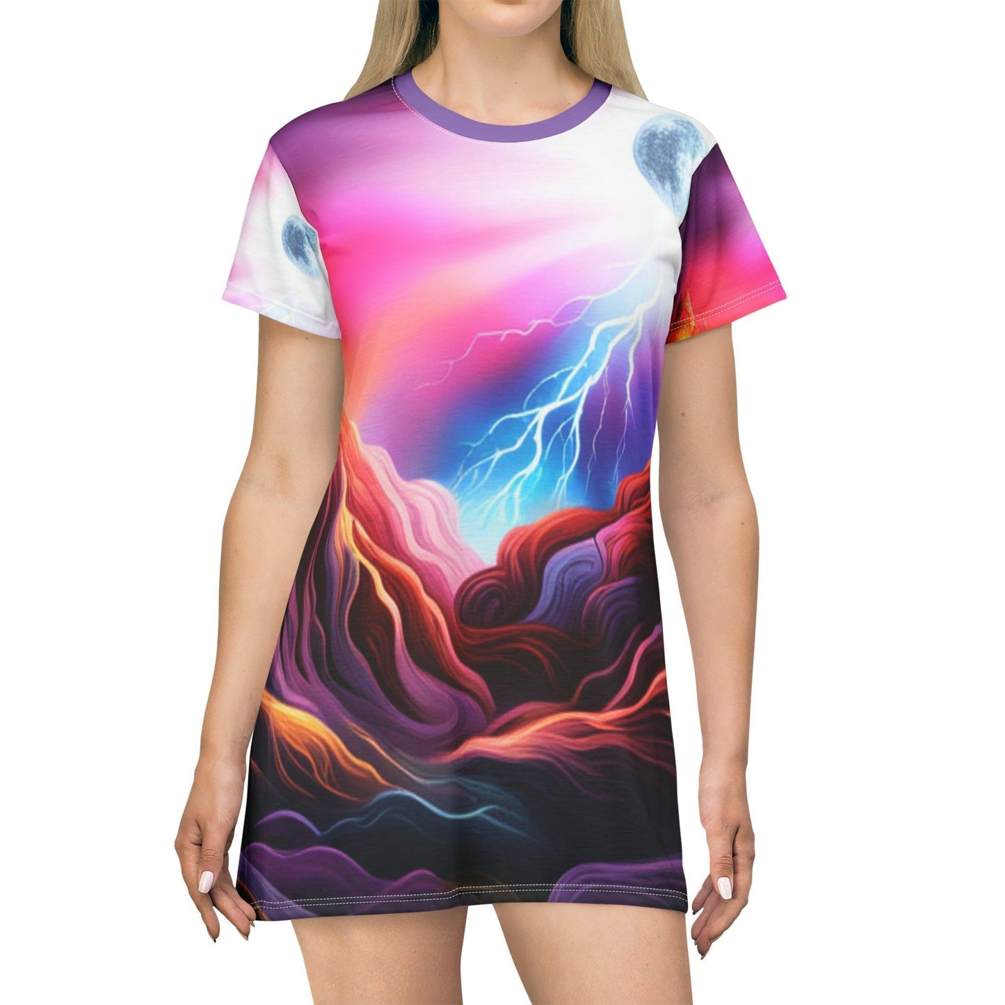 LightningOrb T-Shirt Dress - Lizard Vigilante