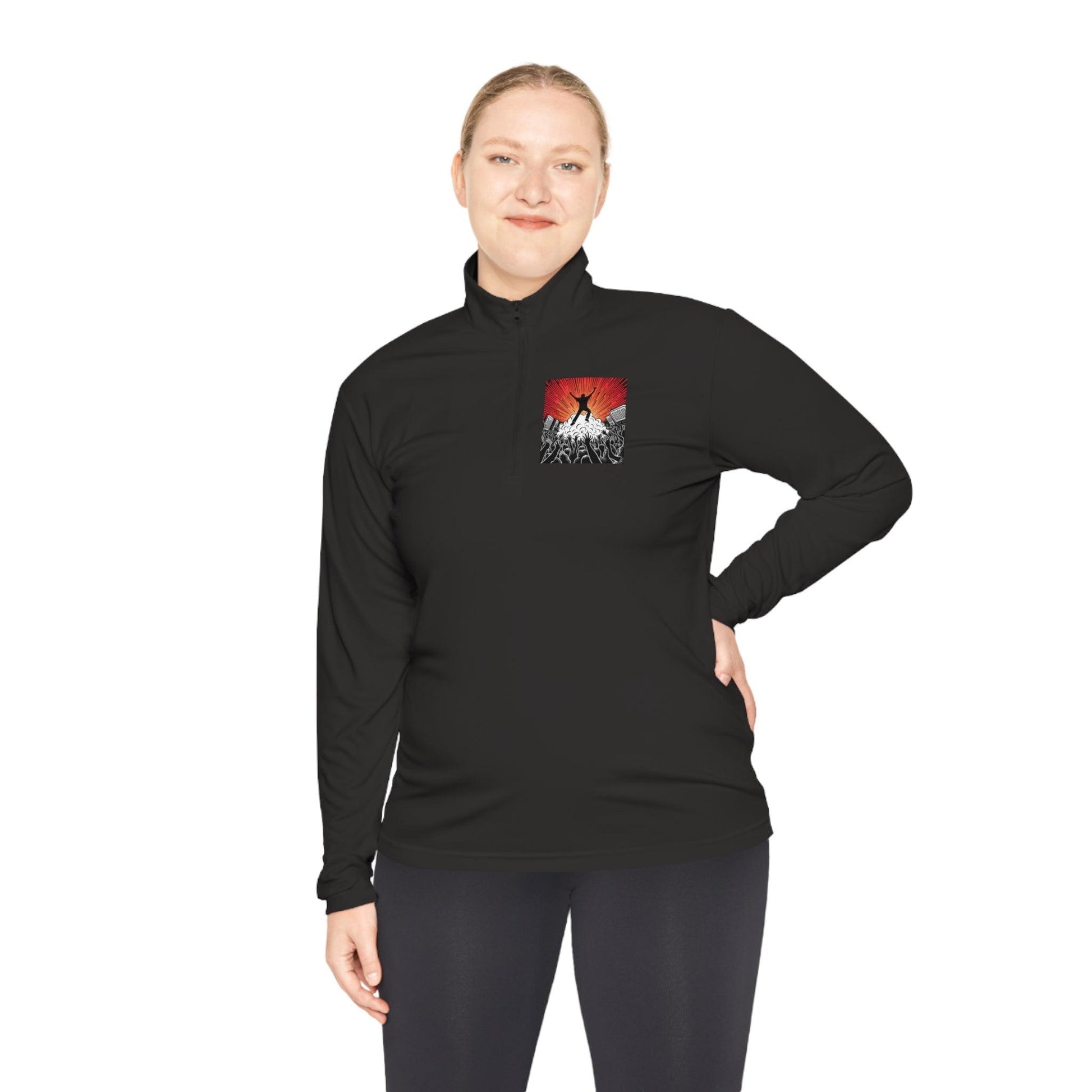 Metal Concert Unisex Quarter-Zip Pullover - Lizard Vigilante