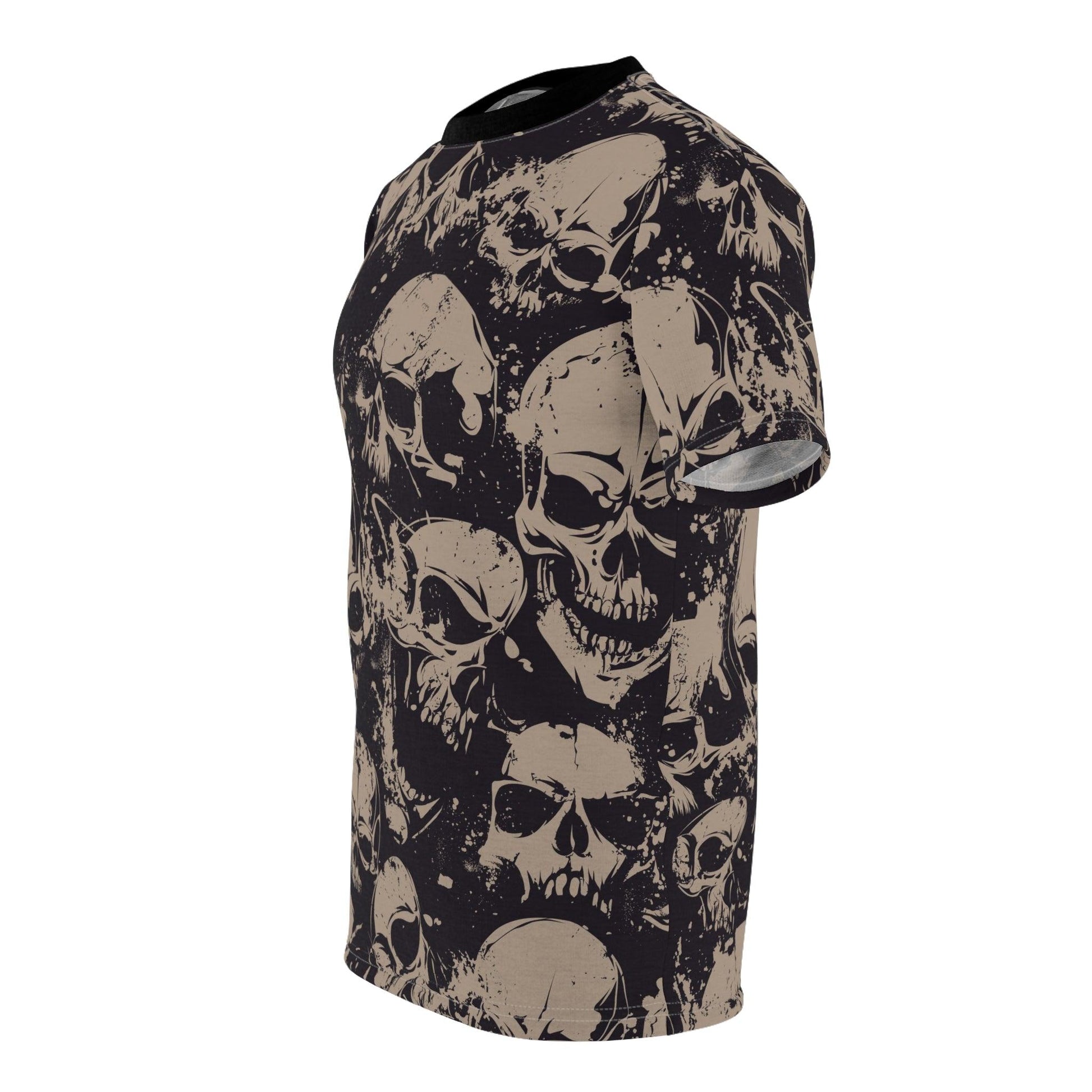 Skull Pile Unisex Cut & Sew Tee (AOP) - Lizard Vigilante