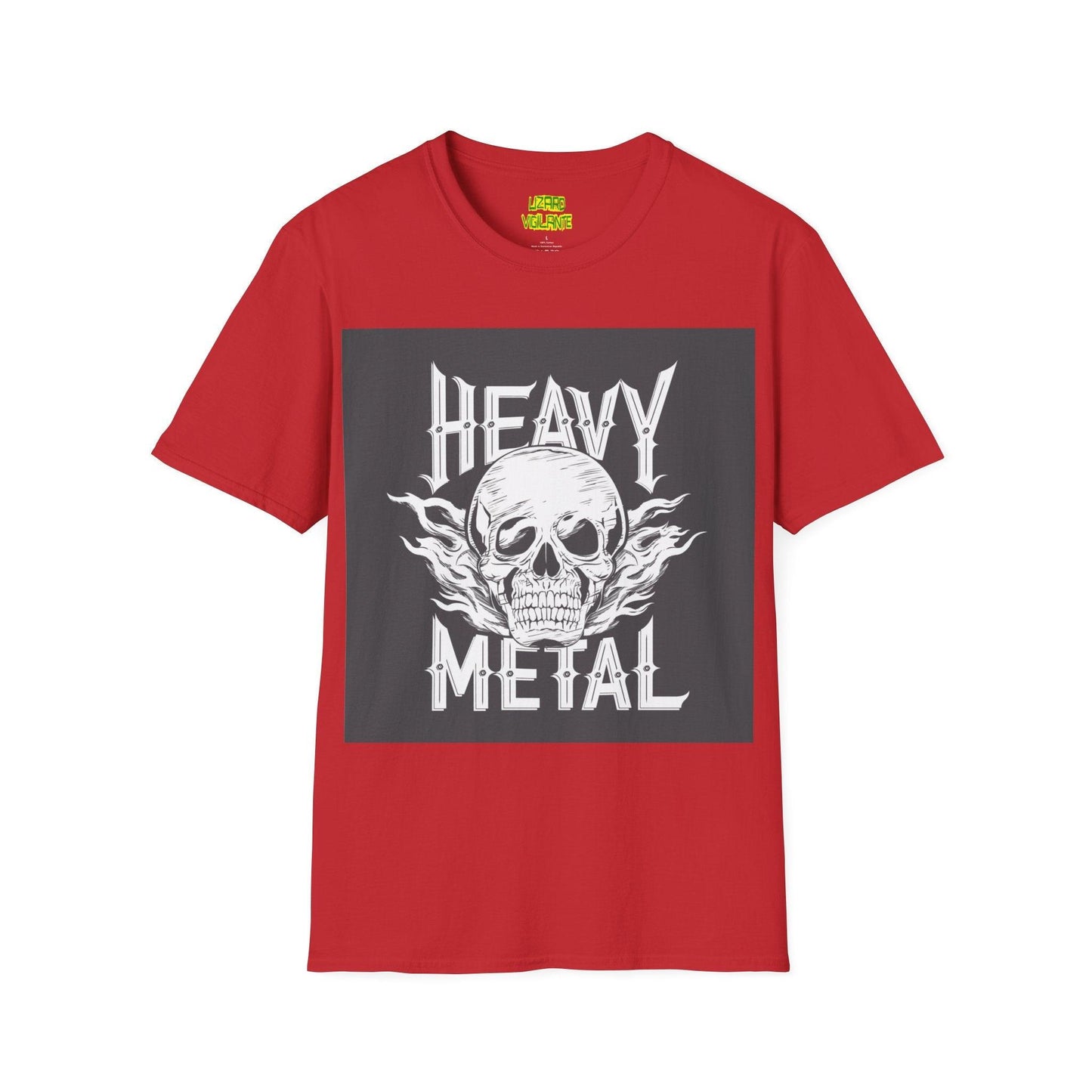 Heavy Metal Skull Unisex Softstyle T-Shirt - Lizard Vigilante