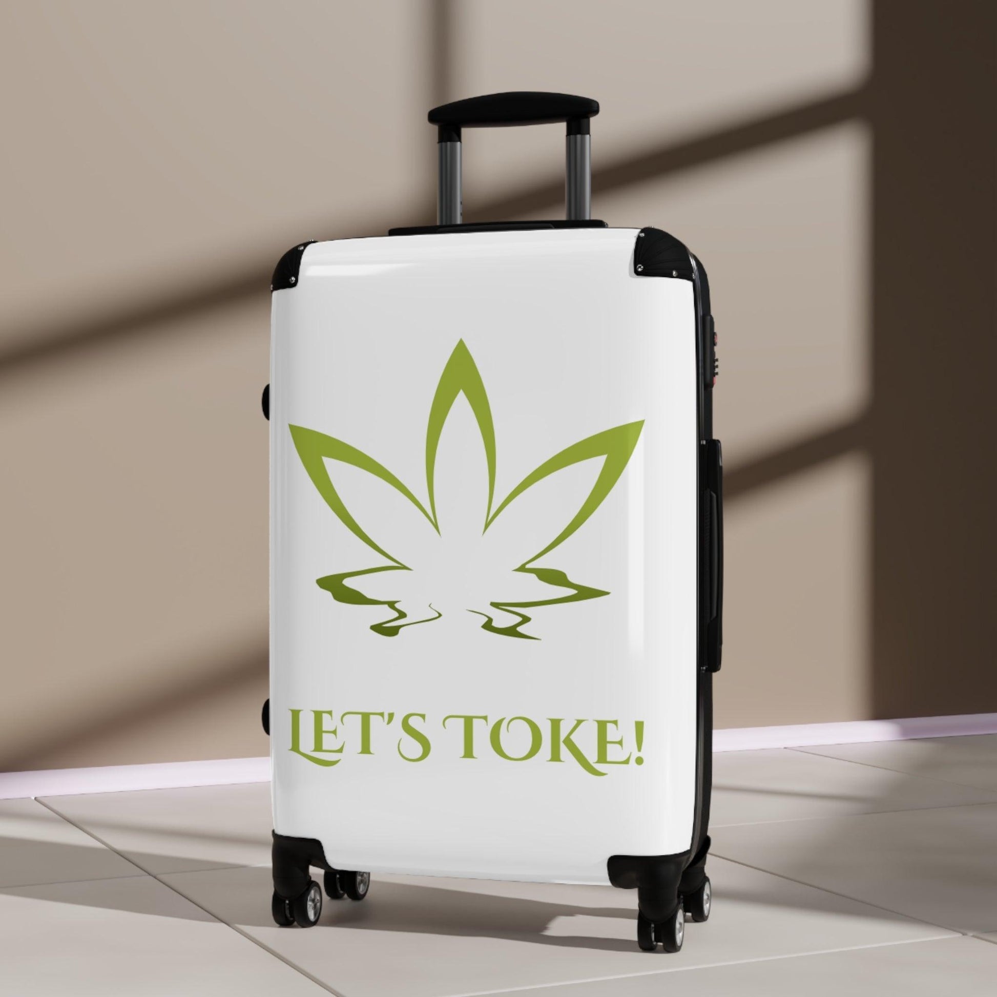 Let's Toke! Suitcase with a Smoke Leaf - Lizard Vigilante