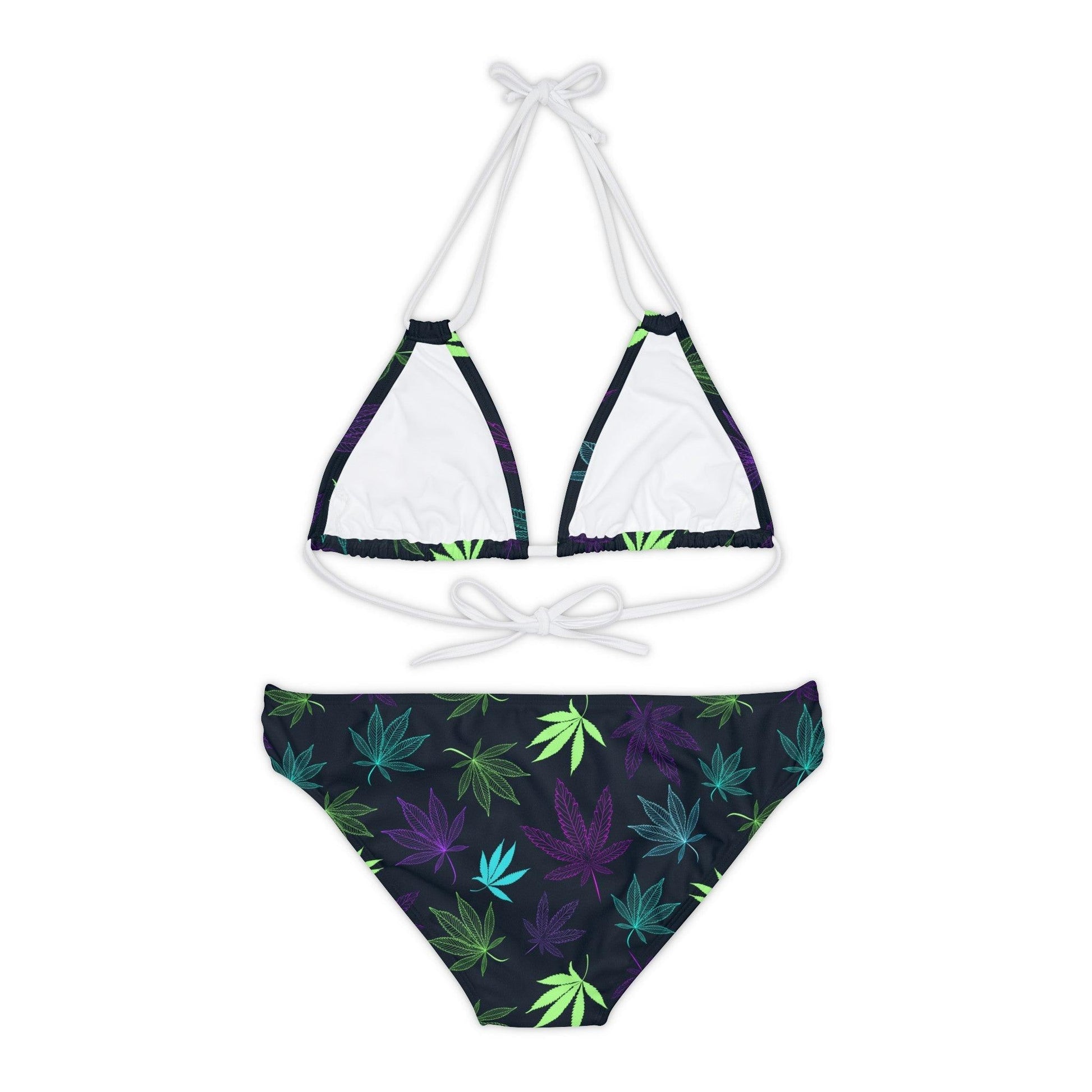 Happy Strappy Pot Leaf Bikini Set - Lizard Vigilante