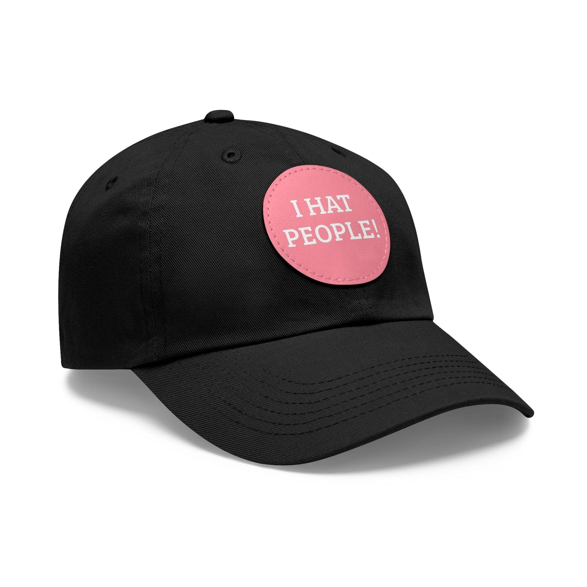 I HAT PEOPLE! Dad Hat with Leather Patch (Round) - Lizard Vigilante