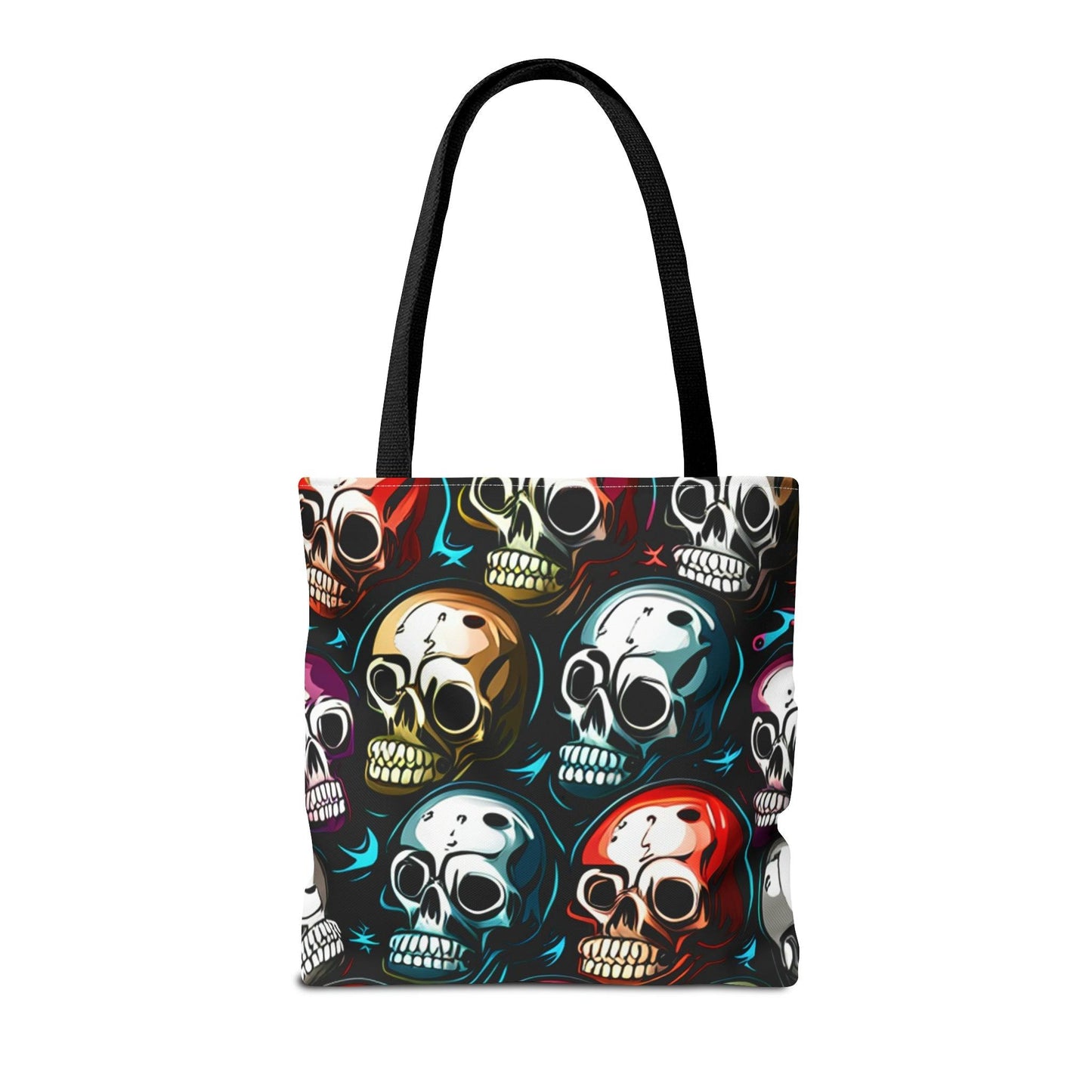 Death Metal Skulls Tote Bag (AOP) - Lizard Vigilante