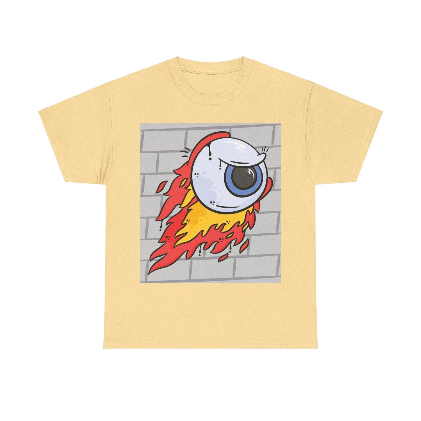 Flaming Eyeball Unisex Heavy Cotton Tee - Lizard Vigilante