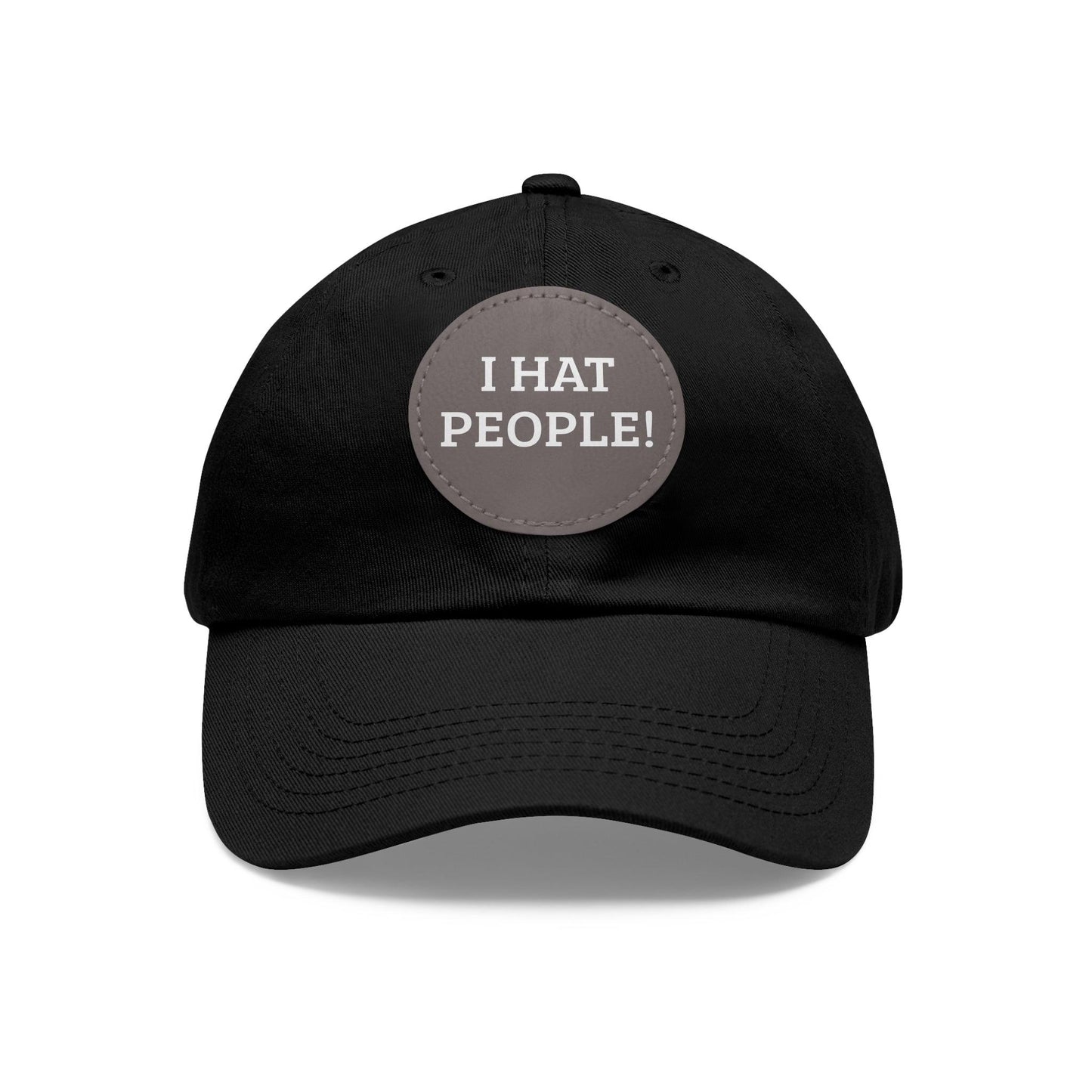 I HAT PEOPLE! Dad Hat with Leather Patch (Round) - Lizard Vigilante