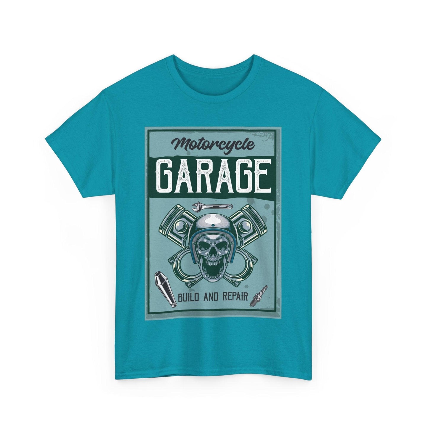 Motorcycle Garage Unisex Heavy Cotton Tee - Lizard Vigilante