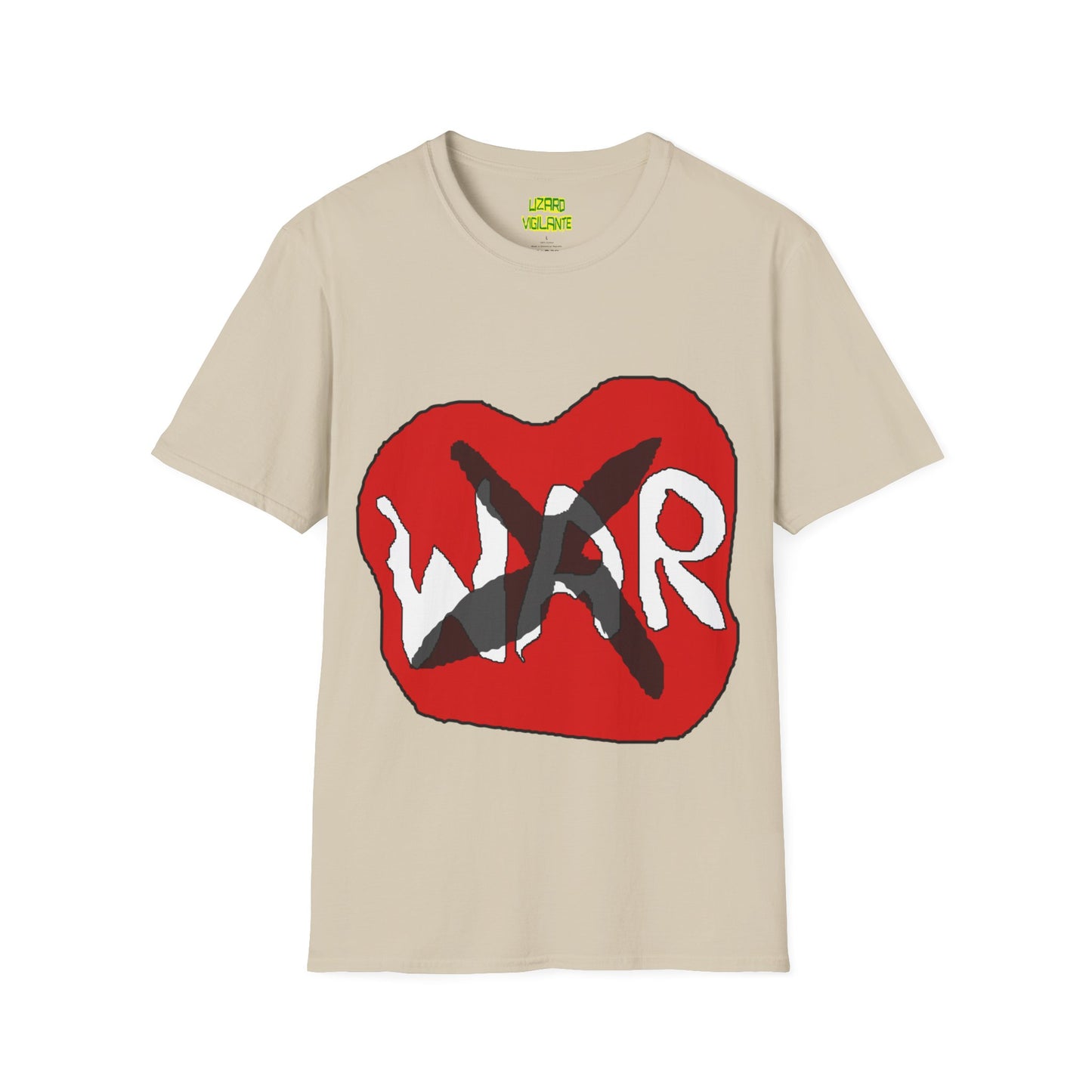 No War Unisex Softstyle Anti-War T-Shirt - Lizard Vigilante